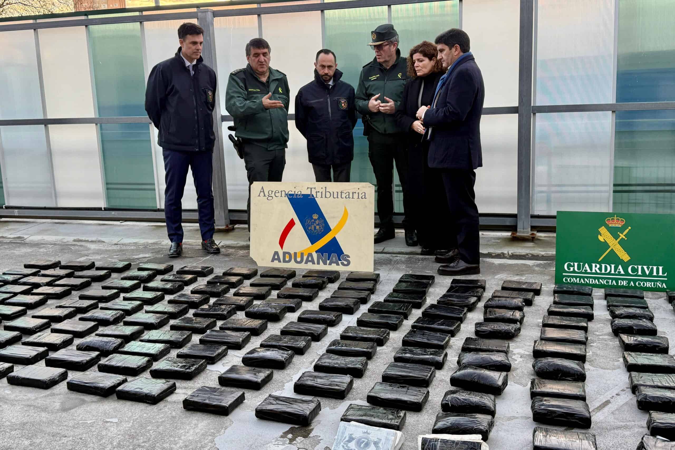 Los 229 kilos de cocaína que han sido incautados el pasado domingo en A Coruña | GUARDIA CIVIL