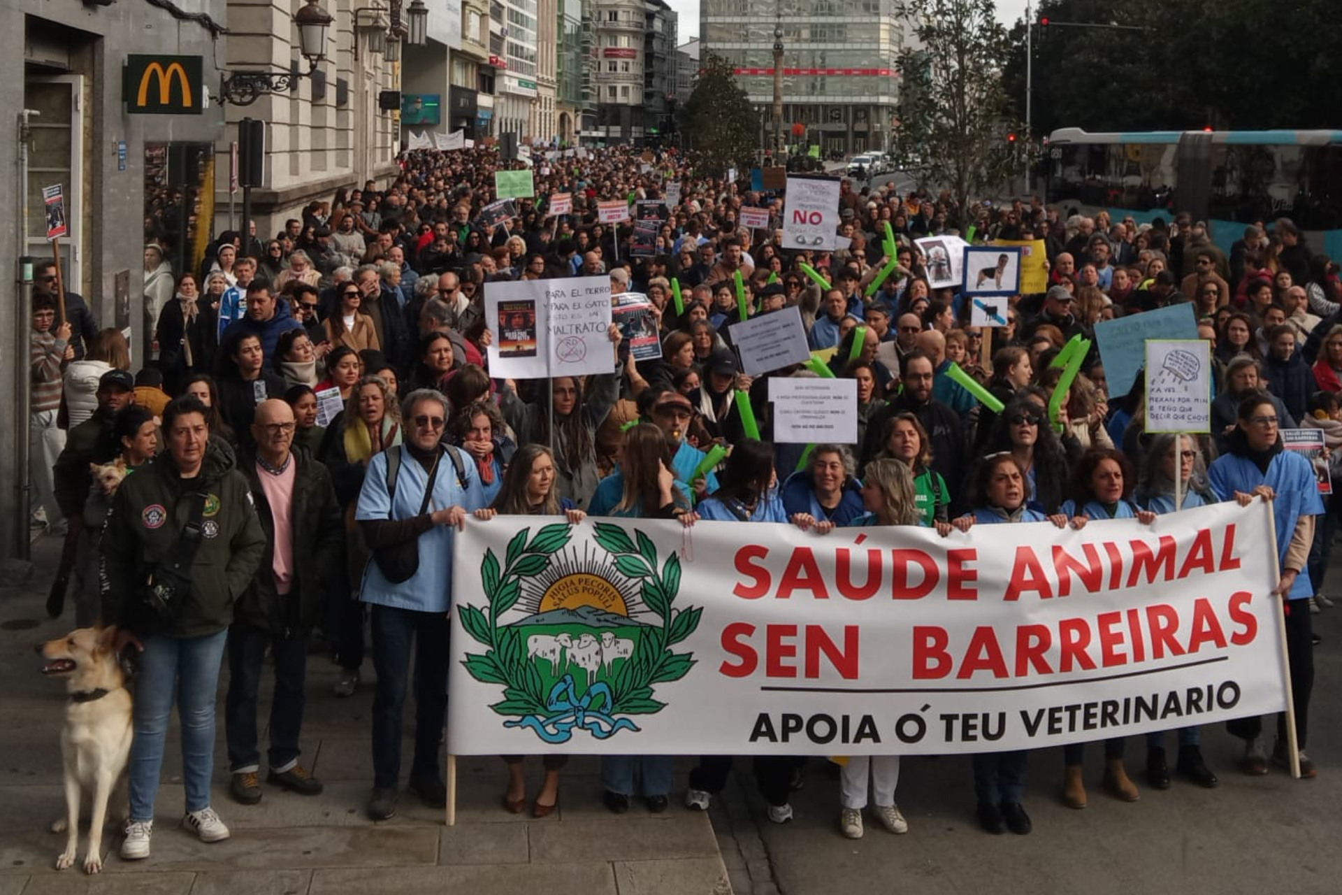 Manifestación Coruña veterinarios RD 666_2023