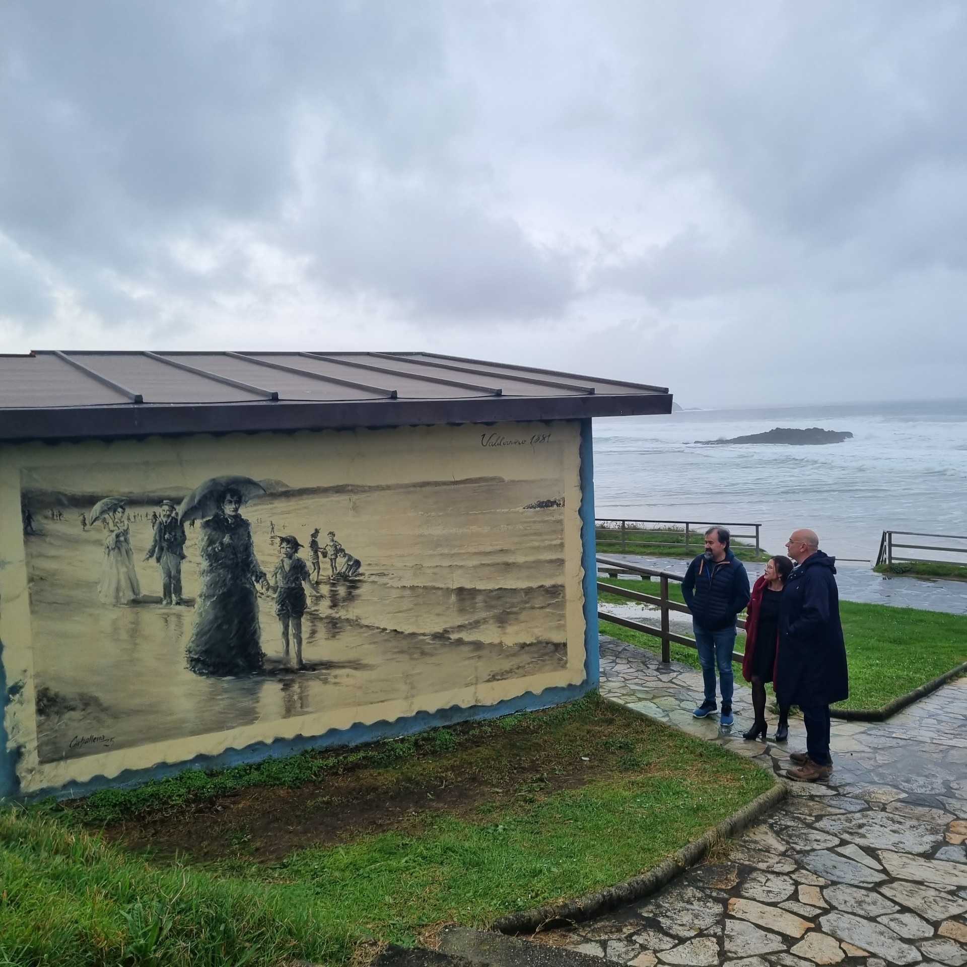Mural de Manuel Carballeira en honor a Rosalía de Castro