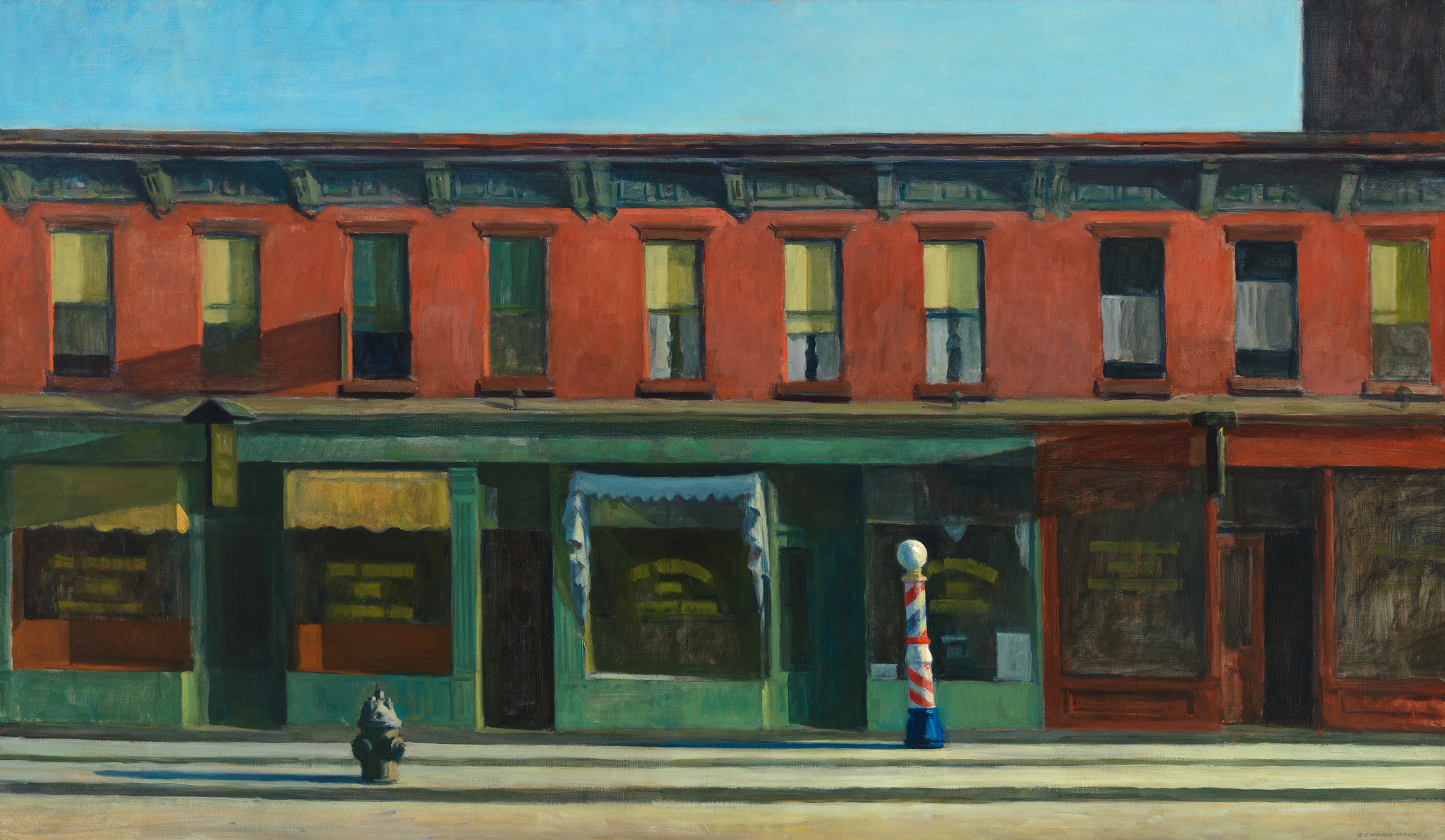 Early Sunday Morning, una de las obras más representativas de Edward Hopper