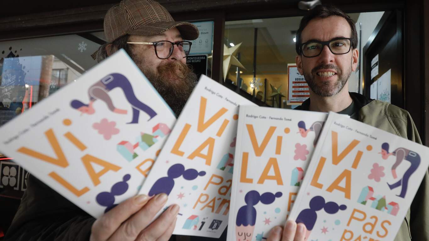 Fernando Tomé e Rodrigo Cota presentan 'Vilapaspán' - Imagen: Diario de Pontevedra