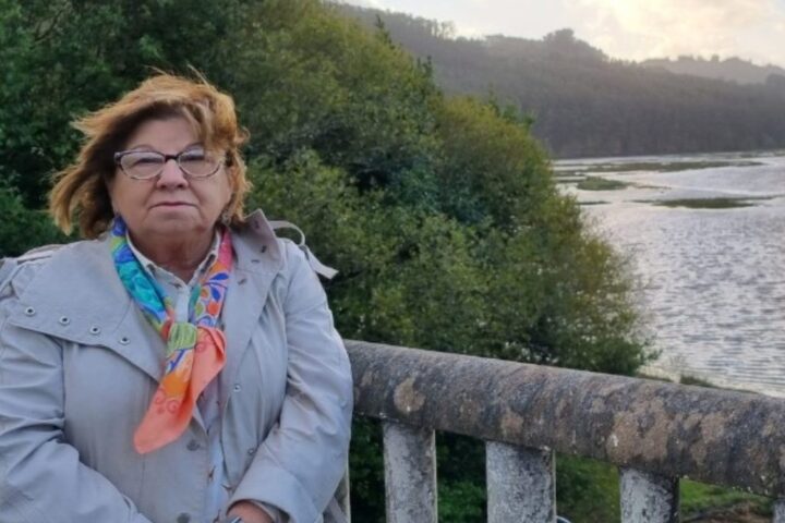 Mercedes Varela Diaz en la zona del Puntal de Vilarrube