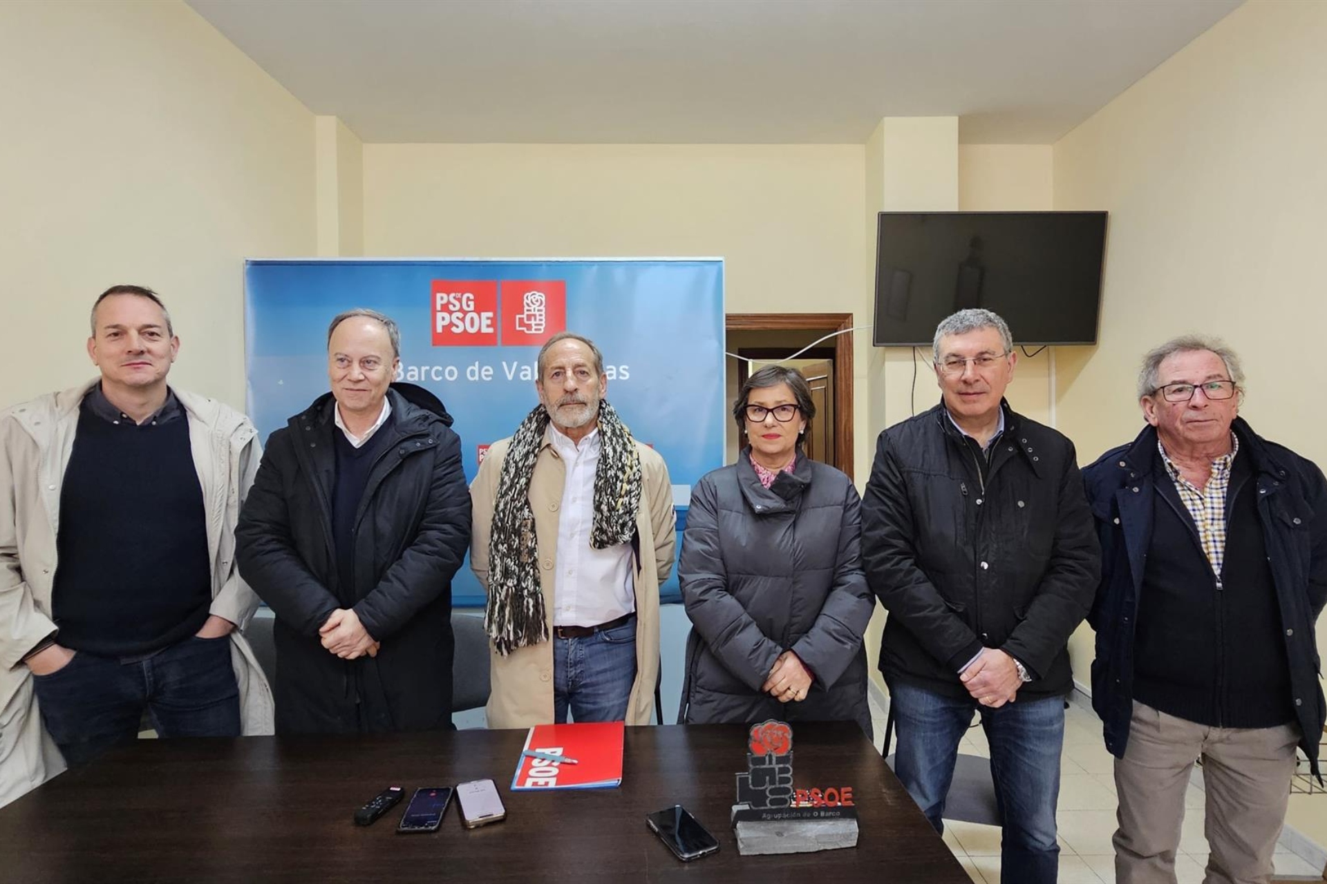 La rueda de prensa con el secretario provincial del PSOE, Rafael Rodríguez Villarino, y el portavoz socialista en Viana do Bolo, Germán García-Ávila Arias | PSOE DE OURENSE