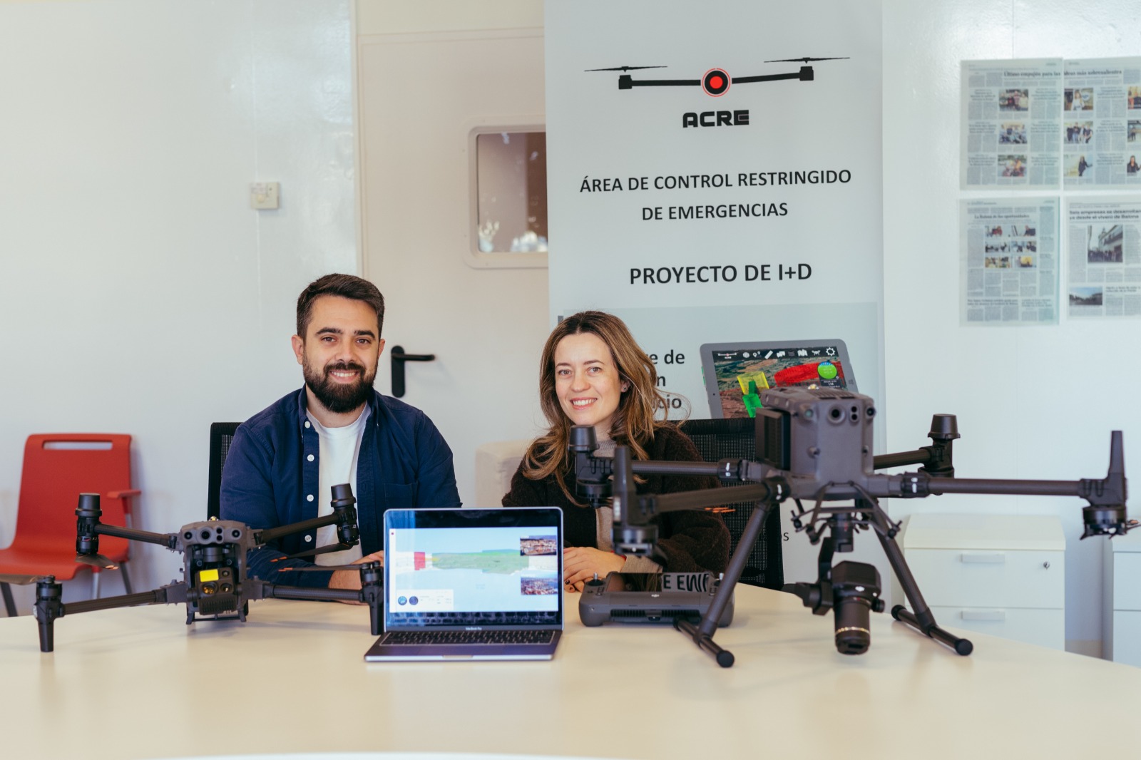 Noelia y Rubén Gil, fundadores de la empresa Vig-Sec Drone