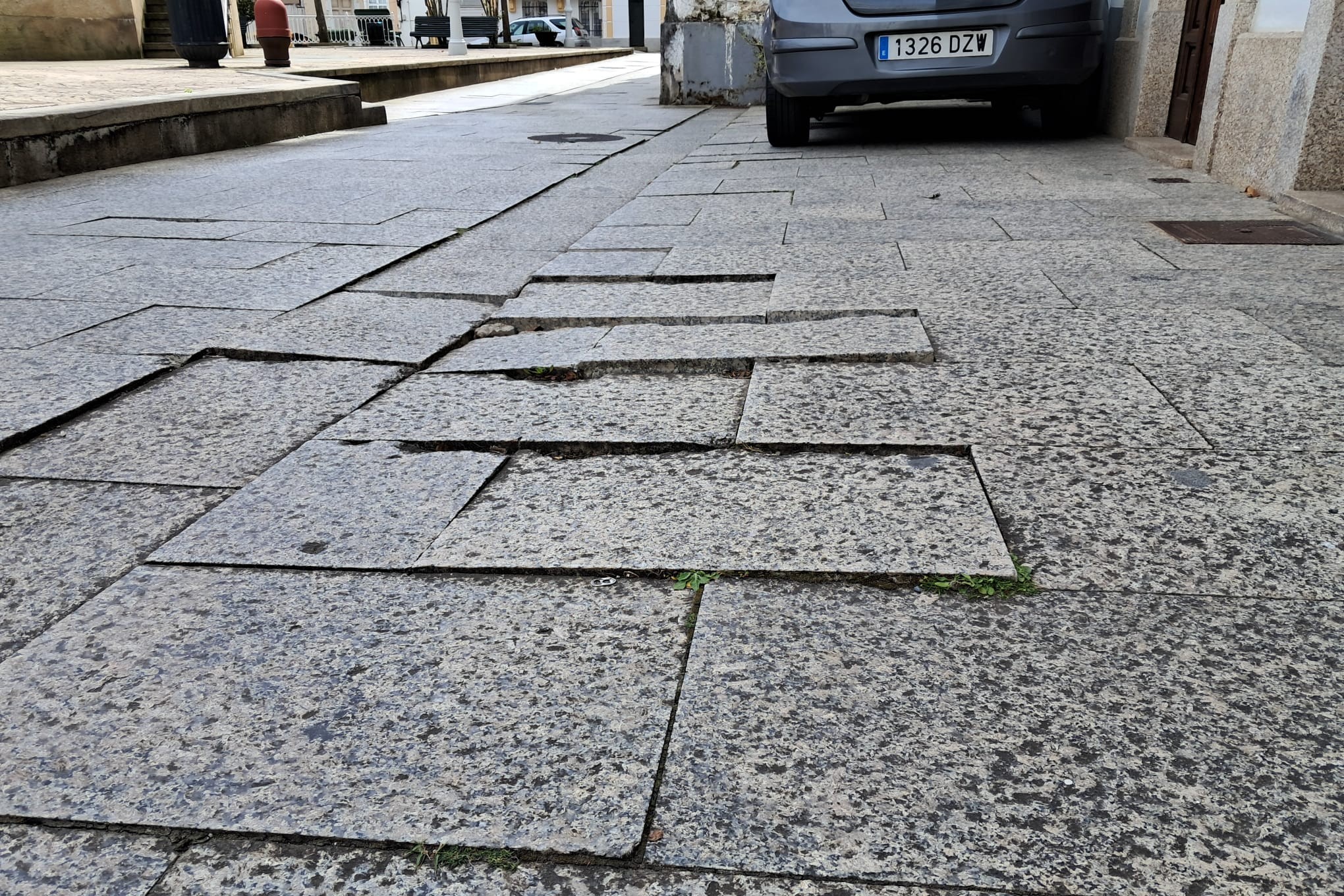 Detalle de las losas del casco viejo de Cedeira