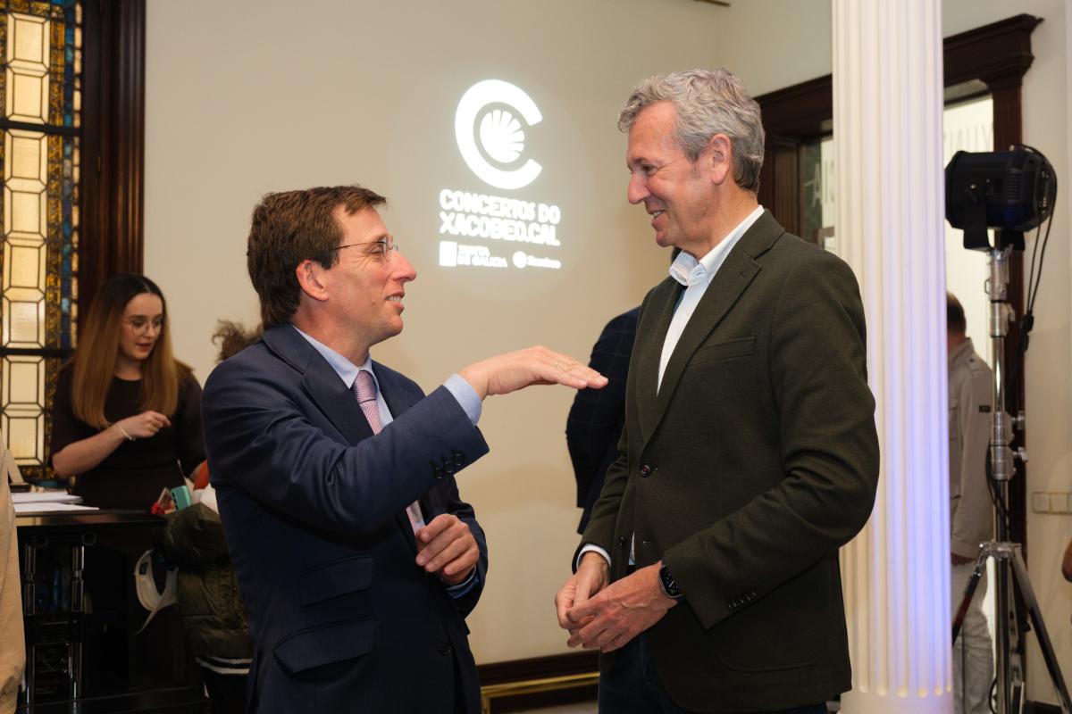 El alcalde de Madrid, José Luis Martínez Almeida, y Alfonso Rueda