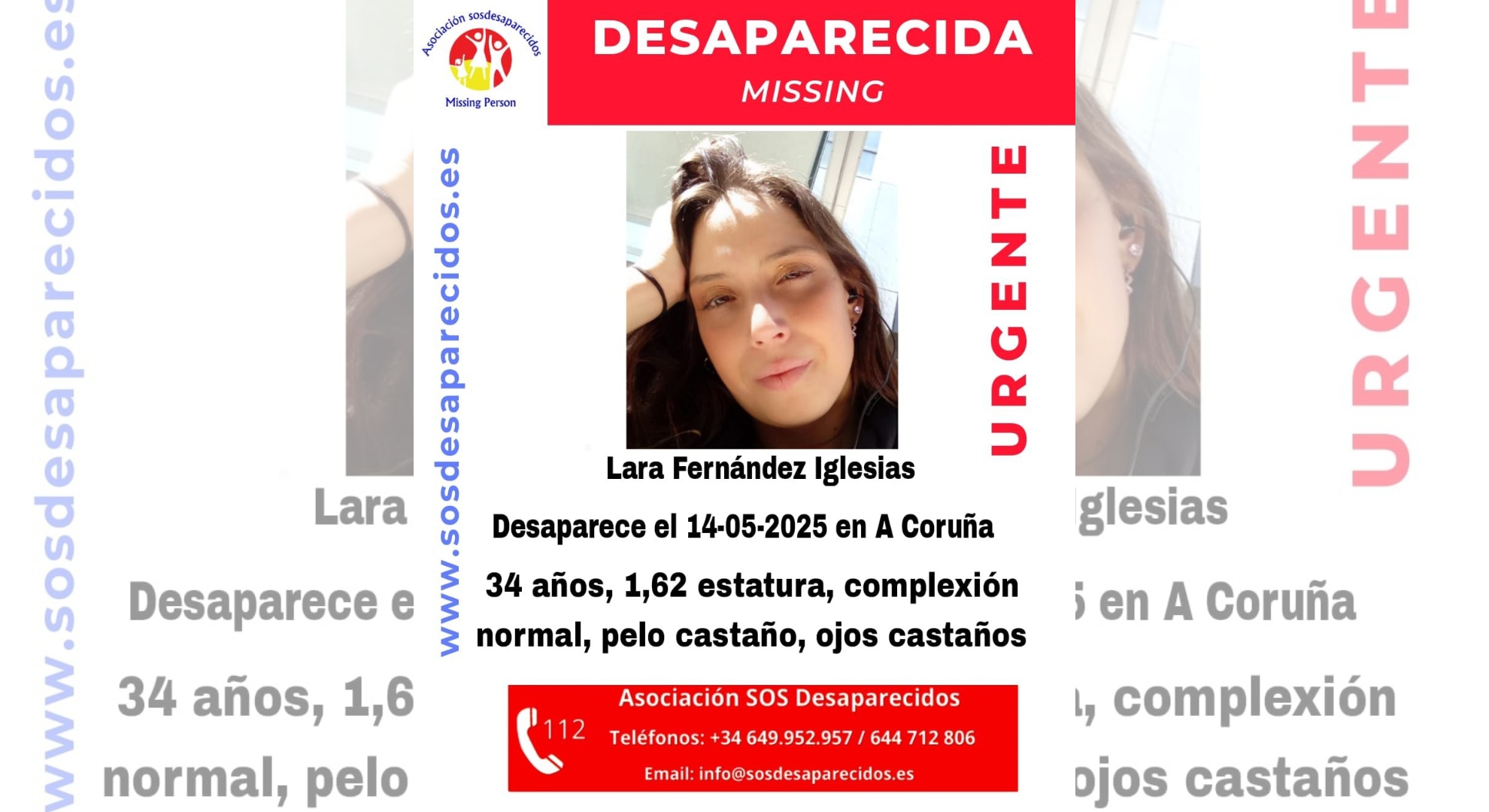 Lara Fernández Iglesias SOS Desaparecidos Coruña