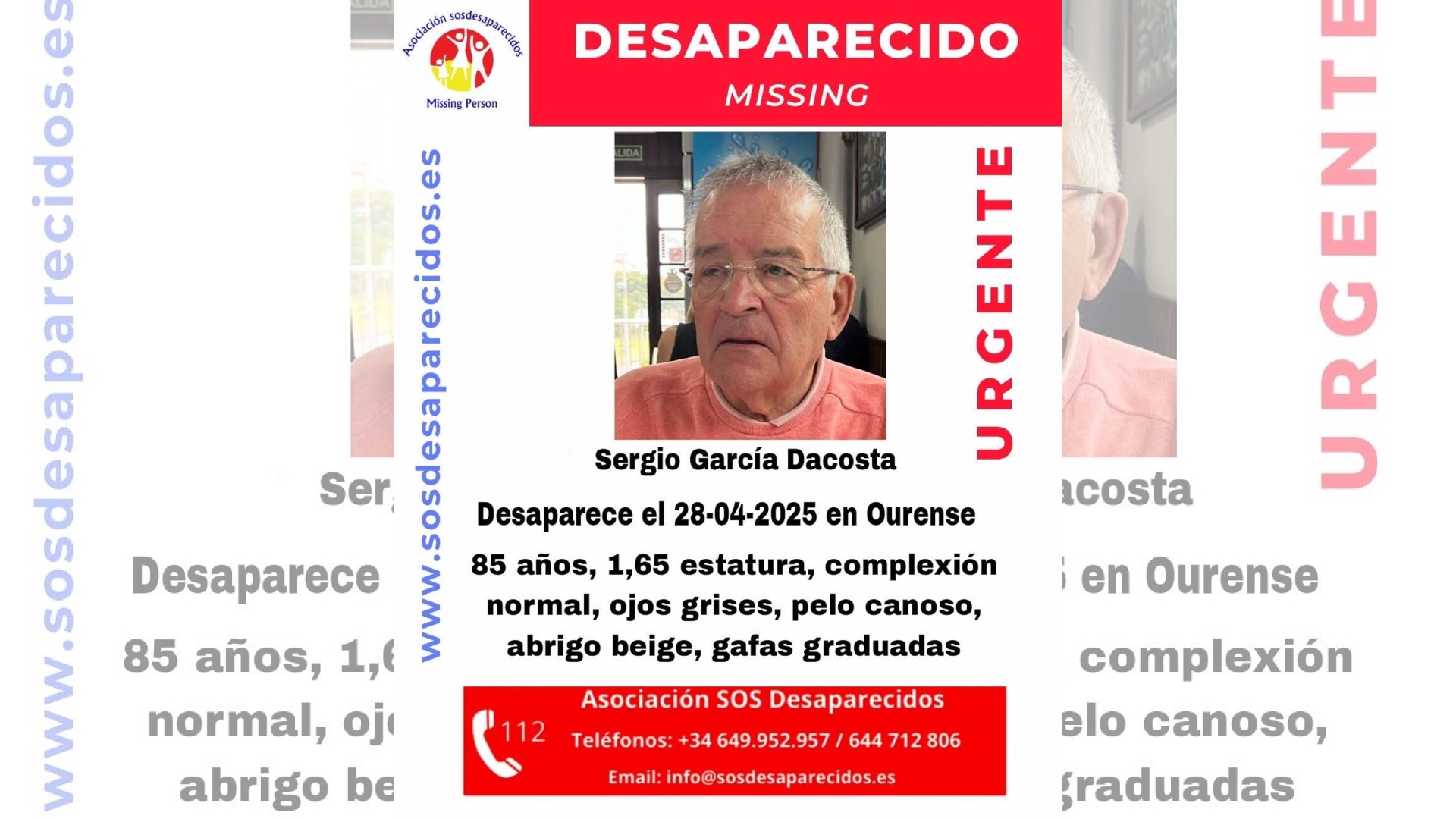 Sergio García Dacosta "Caneda", desaparecido en Ourense | @SOSDESAPARECIDOS