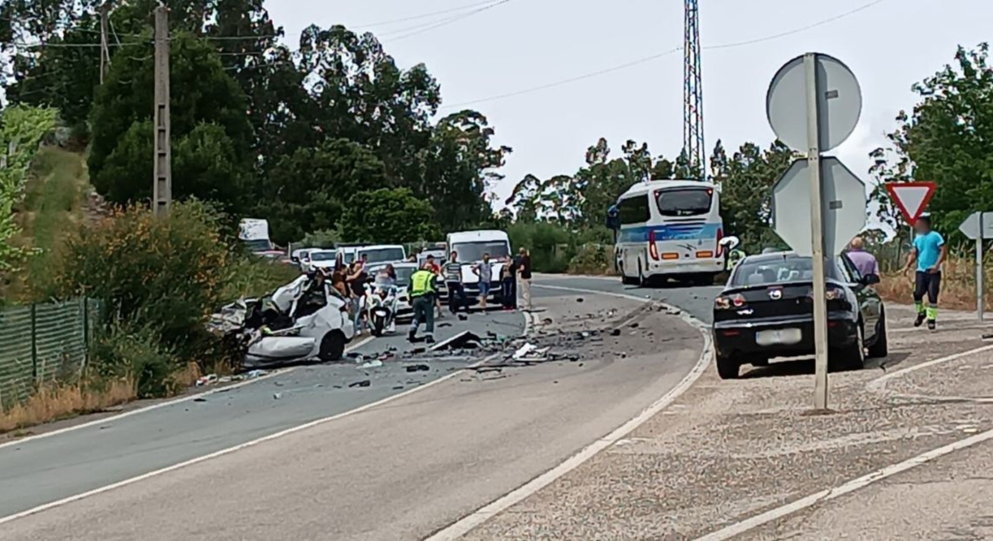 El accidente mortal en la PO-510, en Salvaterra de Miño | GES