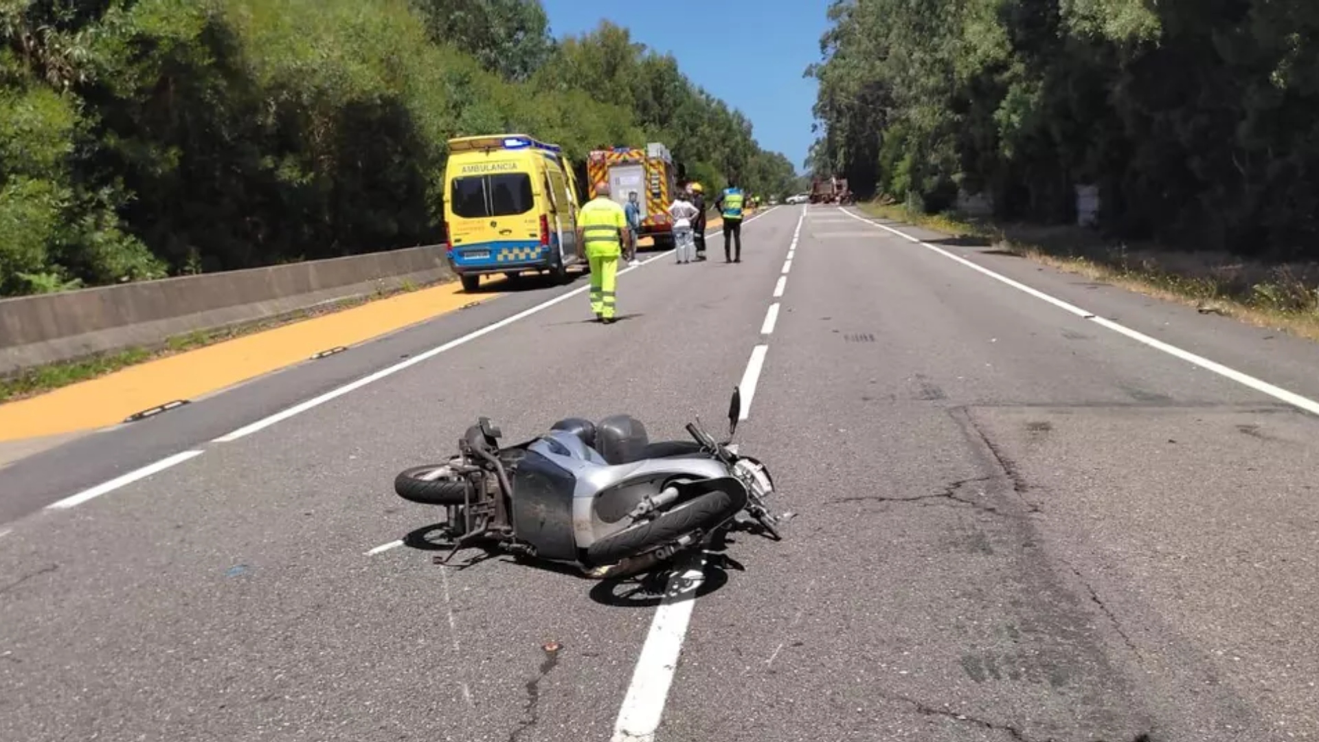 Imagen de archivo de un accidente mortal de moto en O Rosal | GES MOS