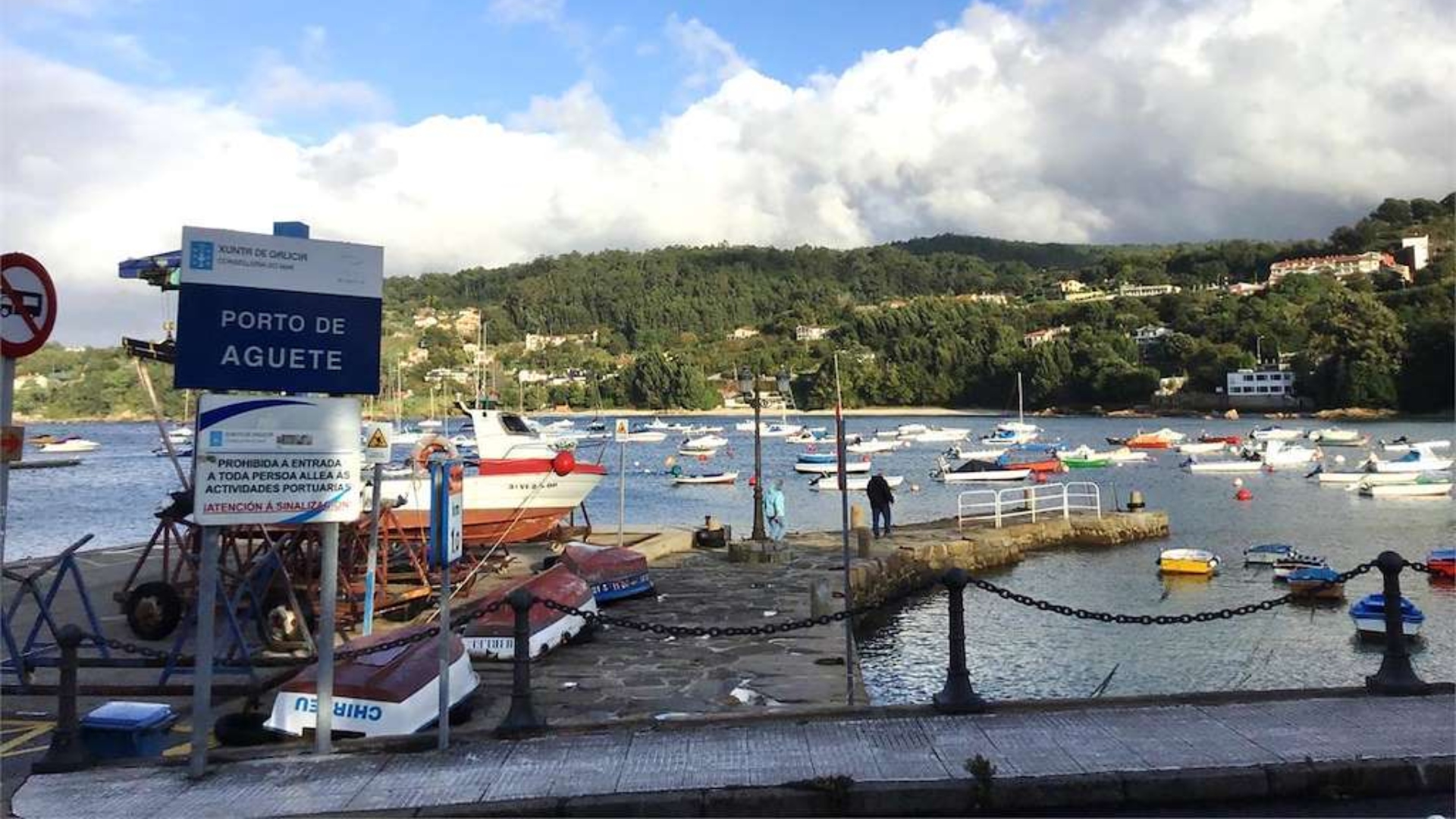 Imagen de archivo del puerto de Aguete, en la parroquia de Seixo, en Marín | PORTOS DE GALICIA