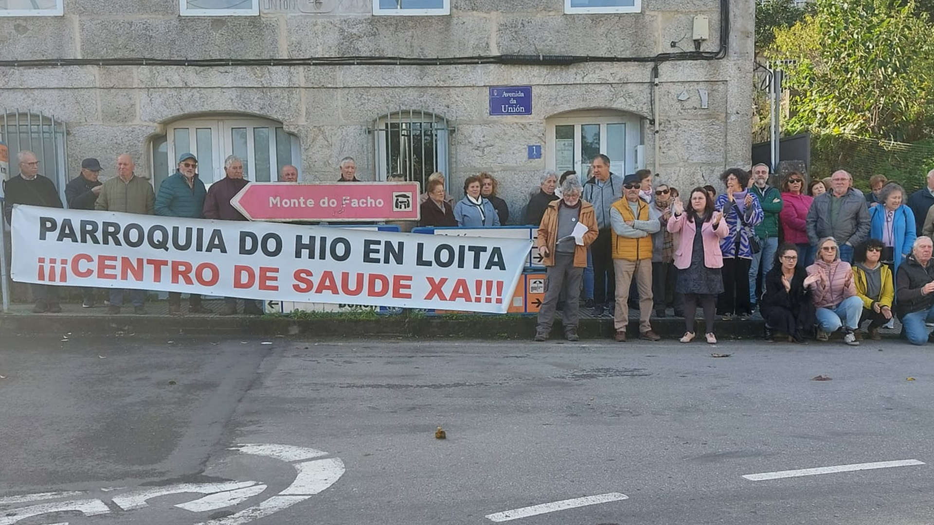 Protesta en O Hío | A Voz da Sanidade de Cangas