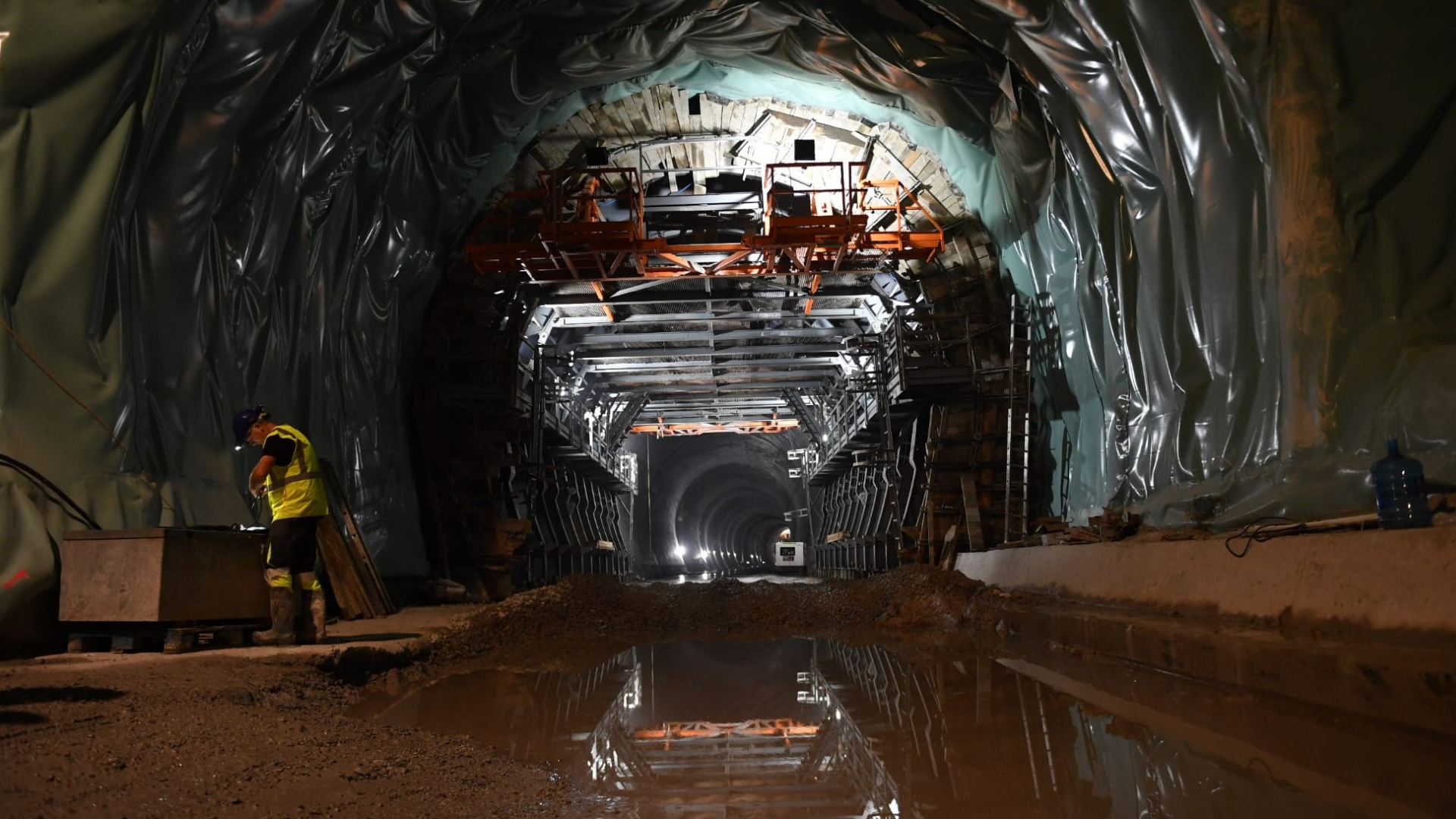 Excavación de los túneles que conectarán por tren Punta Langosteira