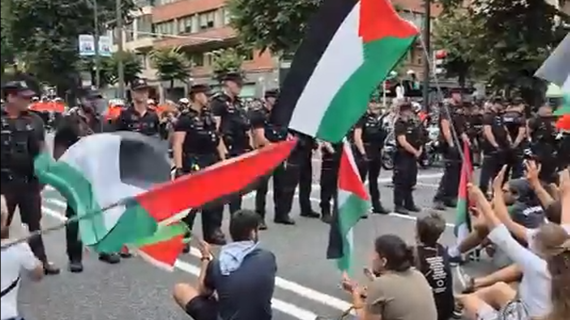 Protestas en Euskadi durante La Vuelta 2025