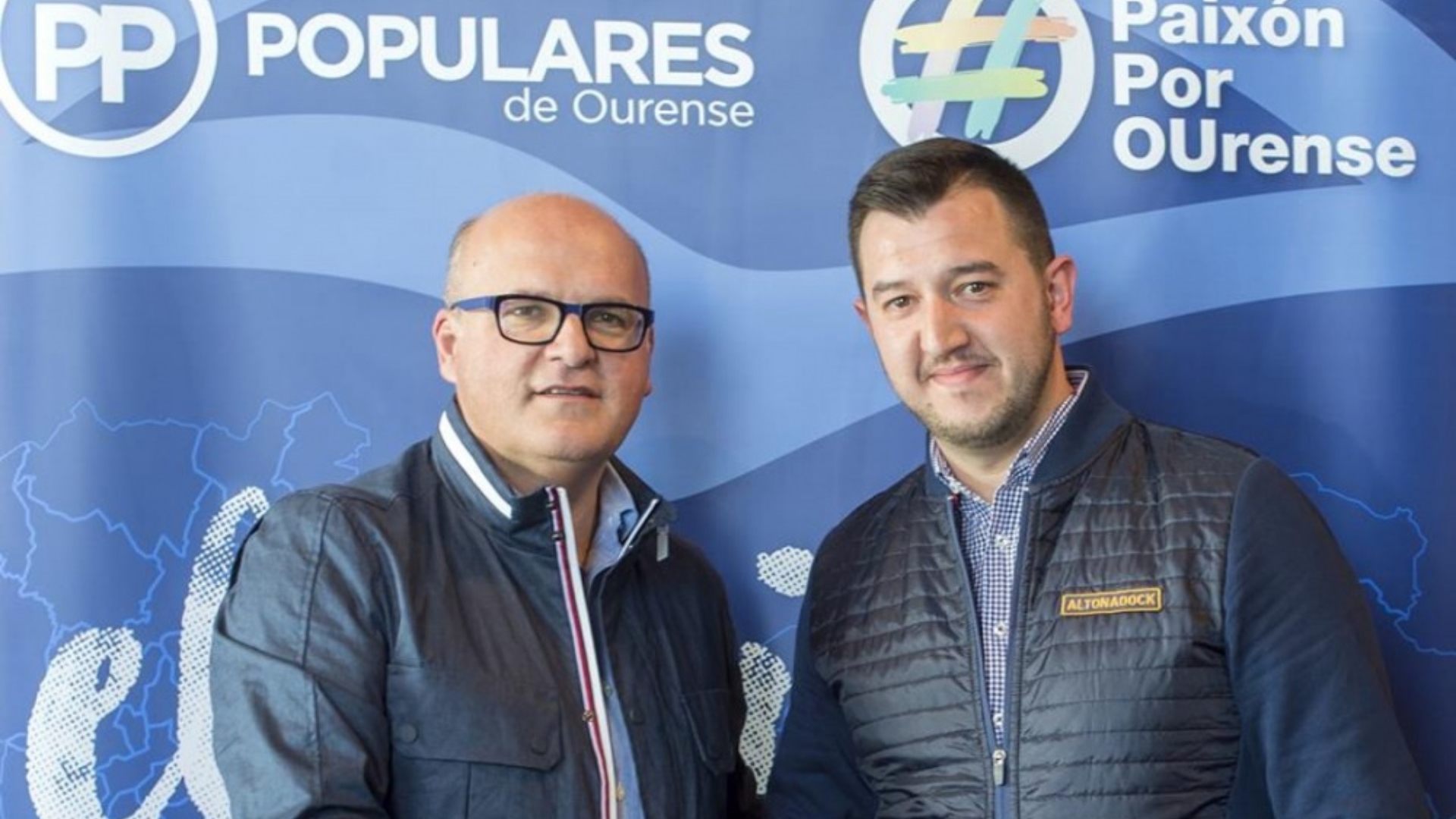 El portavoz del PP en Manzaneda, Pedro Yáñez, junto al expresidente del PP de Ourense Manuel Baltar | PP DE OURENSE