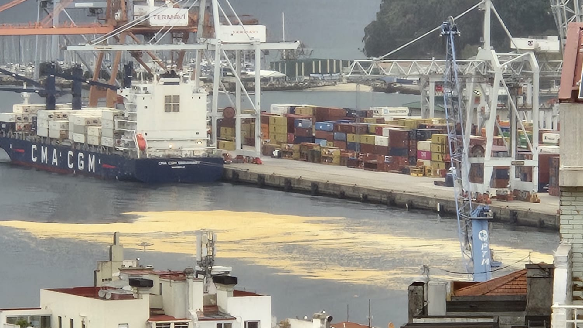 Vertido de un depósito de grasa de palma en Vigo Vertido de un depósito de grasa de palma en Vigo