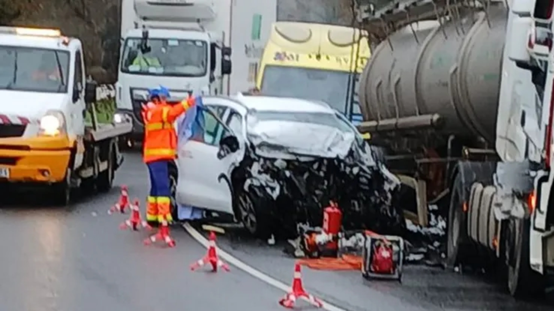 El accidente mortal en la N-547 en Arzúa | BOMBEIROS DE ARZÚA