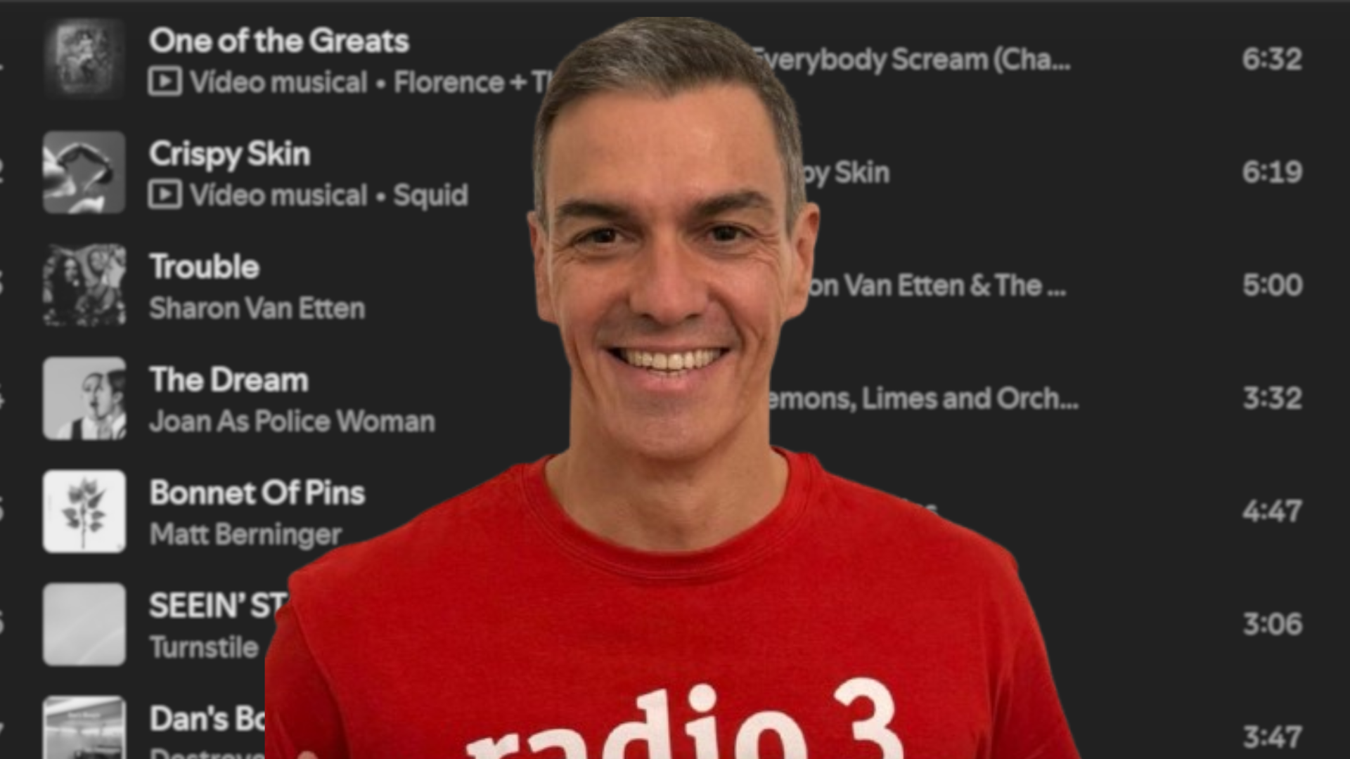 Triángulo de Amor Bizarro e Iván Ferreiro entre los artistas más escuchados de Pedro Sánchez este 2025