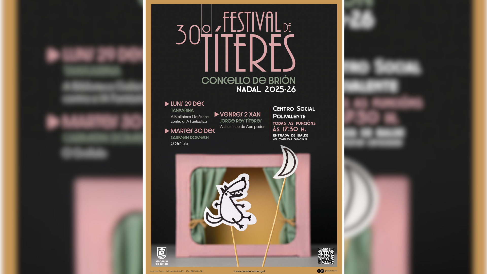 Brión celebra el Festival de Títeres con funciones gratuitas durante Navidad y Año Nuevo