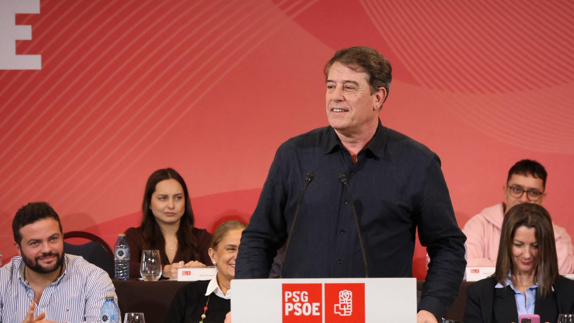 El secretario xeral del PSdeG, José Ramón Gómez Besteiro, durante la celebración del Comité Nacional Galego | PSDEG