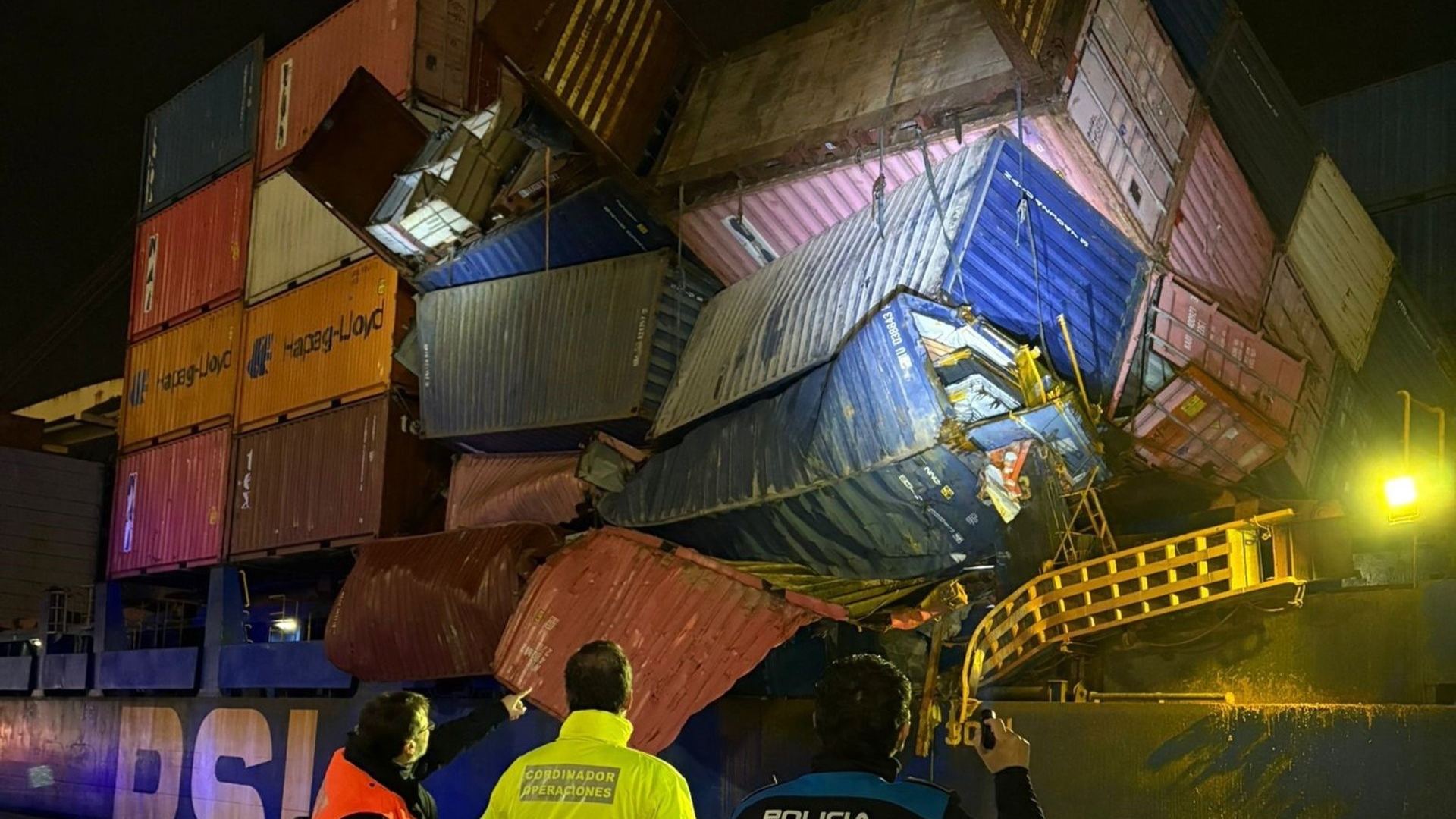 María Francisca contenedores Vigo corrimiento carga fuerte temporal