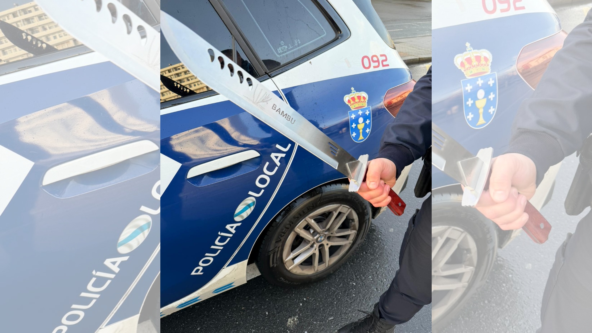 El machete incautado por la Policía Local de A Coruña |