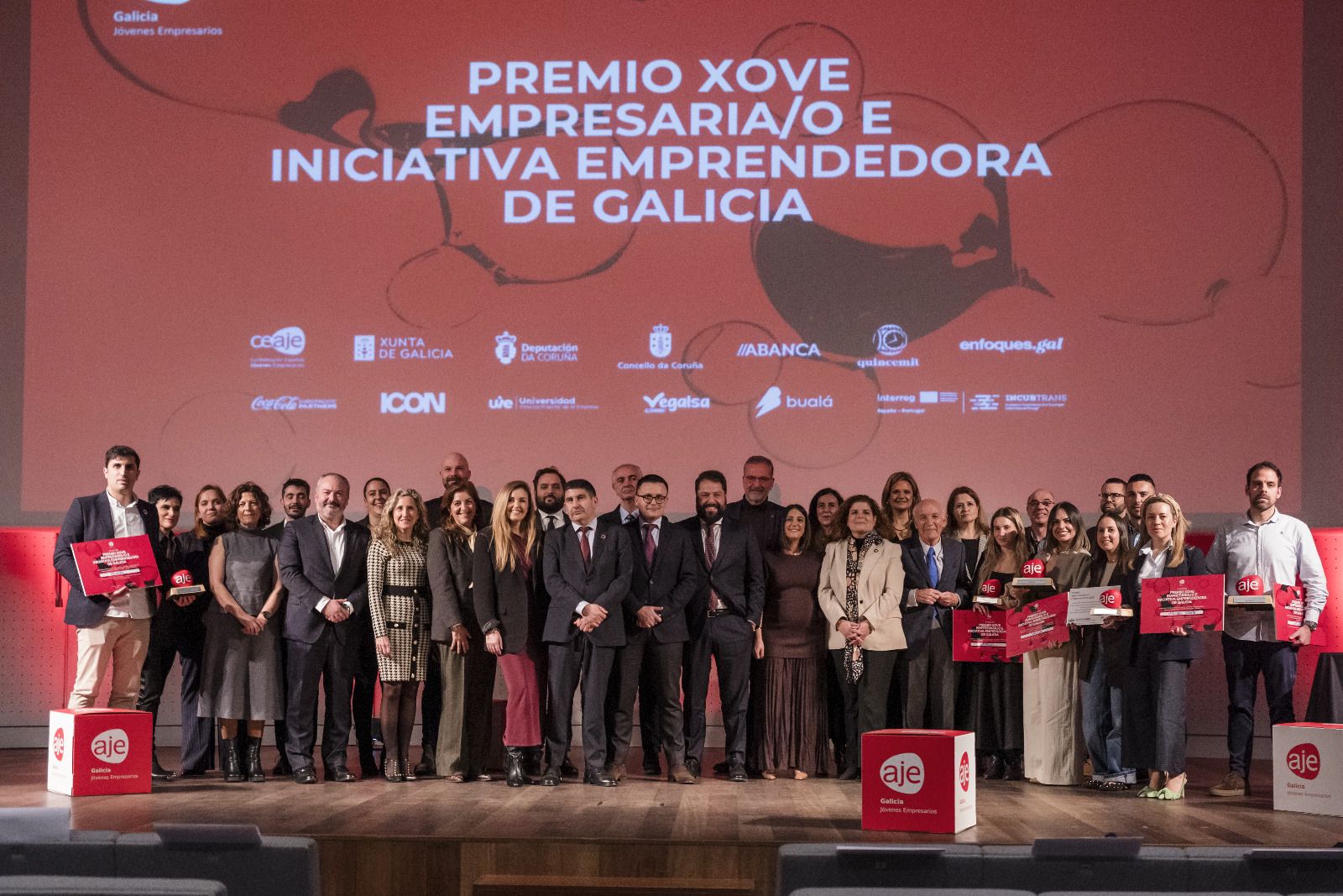 Gala de la pasada edición de los Premios Xove Empresaria/o e Iniciativa Emprendedora de Galicia, celebrada en A Coruña.