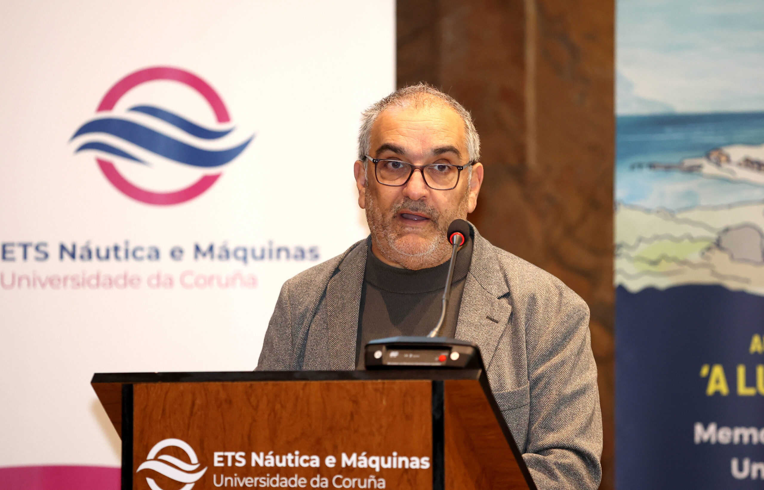 Xosé Penas intervén nas xornadas Memoria entre mareas sobre patrimonio marítimo na Coruña