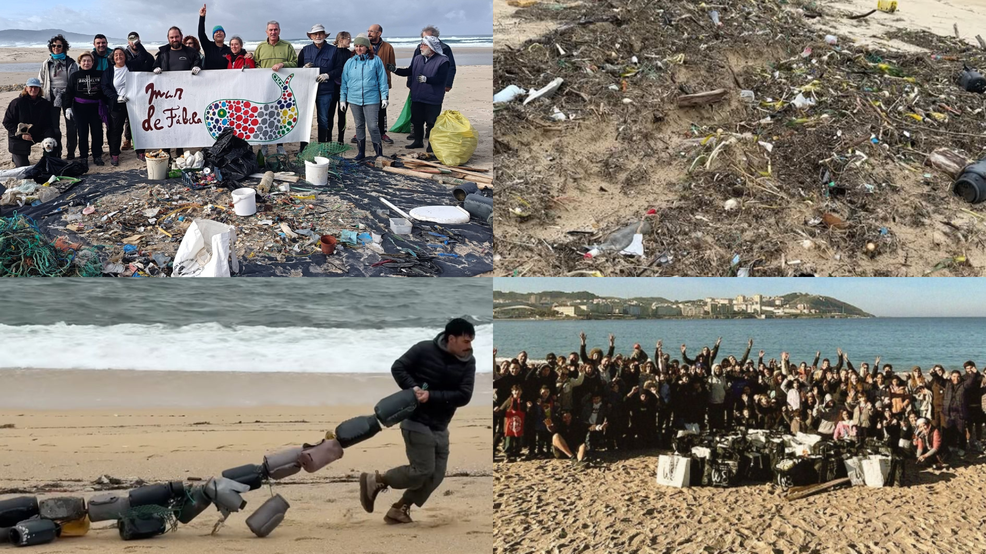 Vecinos y colectivos se movilizan para limpiar las playas y ríos de Galicia