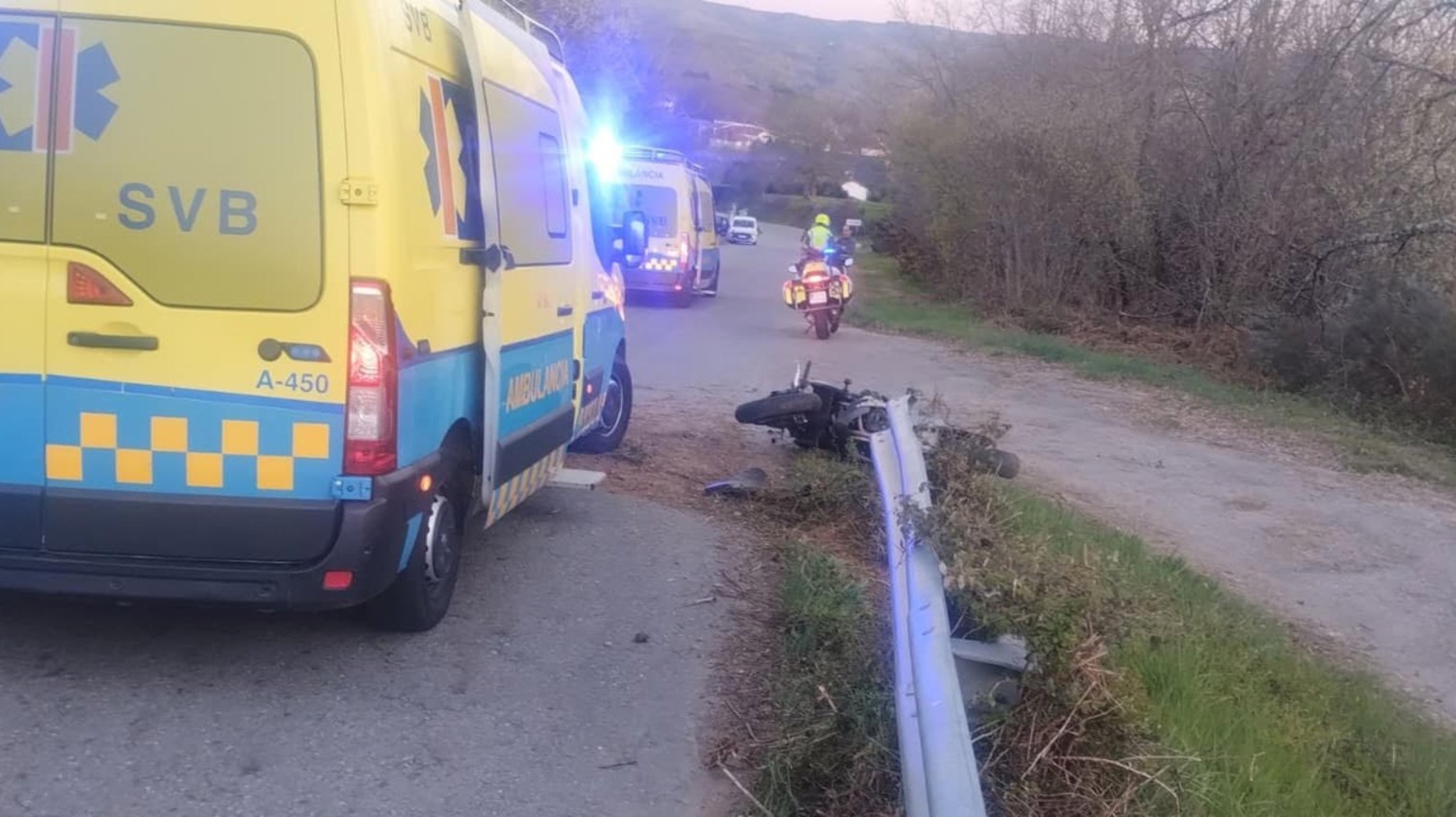 Accidente mortal moto quitamiedos Riós