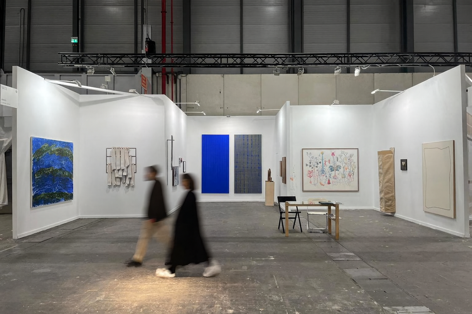 El stand de Nordés (A Coruña), única galería gallega presente en ARCOmadrid 2026, reúne obras de artistas como Pablo Barreiro, Rosendo Cid, Ánxel Huete y Julia Huete.