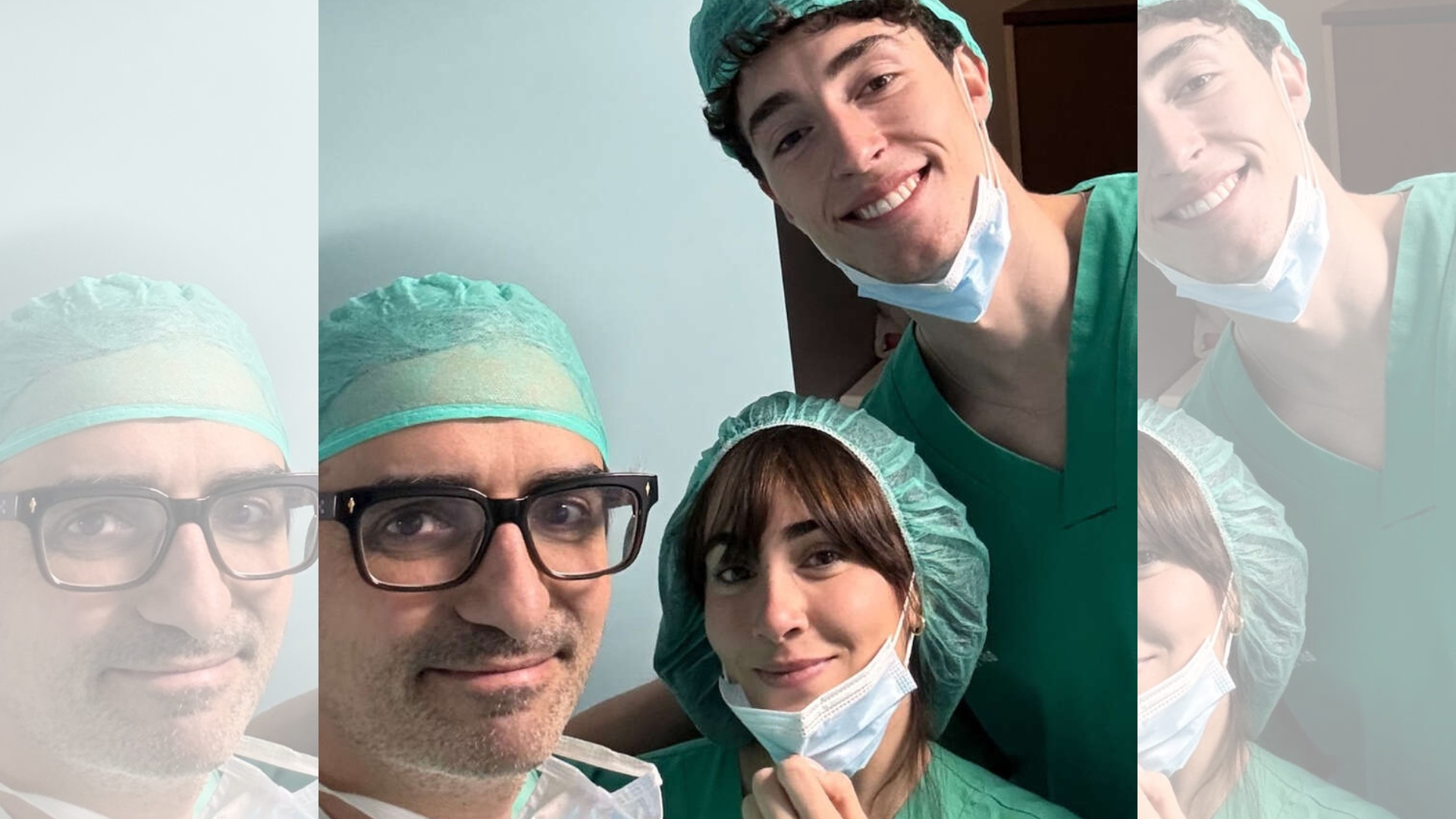 El cirujano gallego Diego González Rivas junto a Aitana y Plex | @DIEGUINIDOC