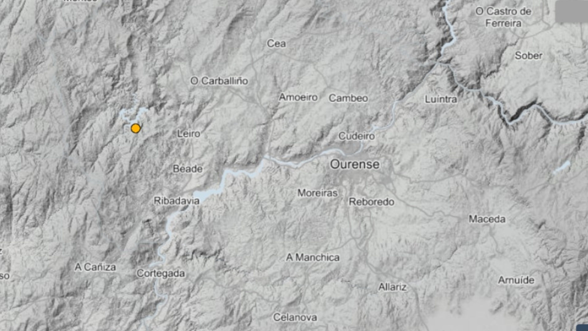 Terremoto Ourense Avión Instituto Geográfico Nacional IGN