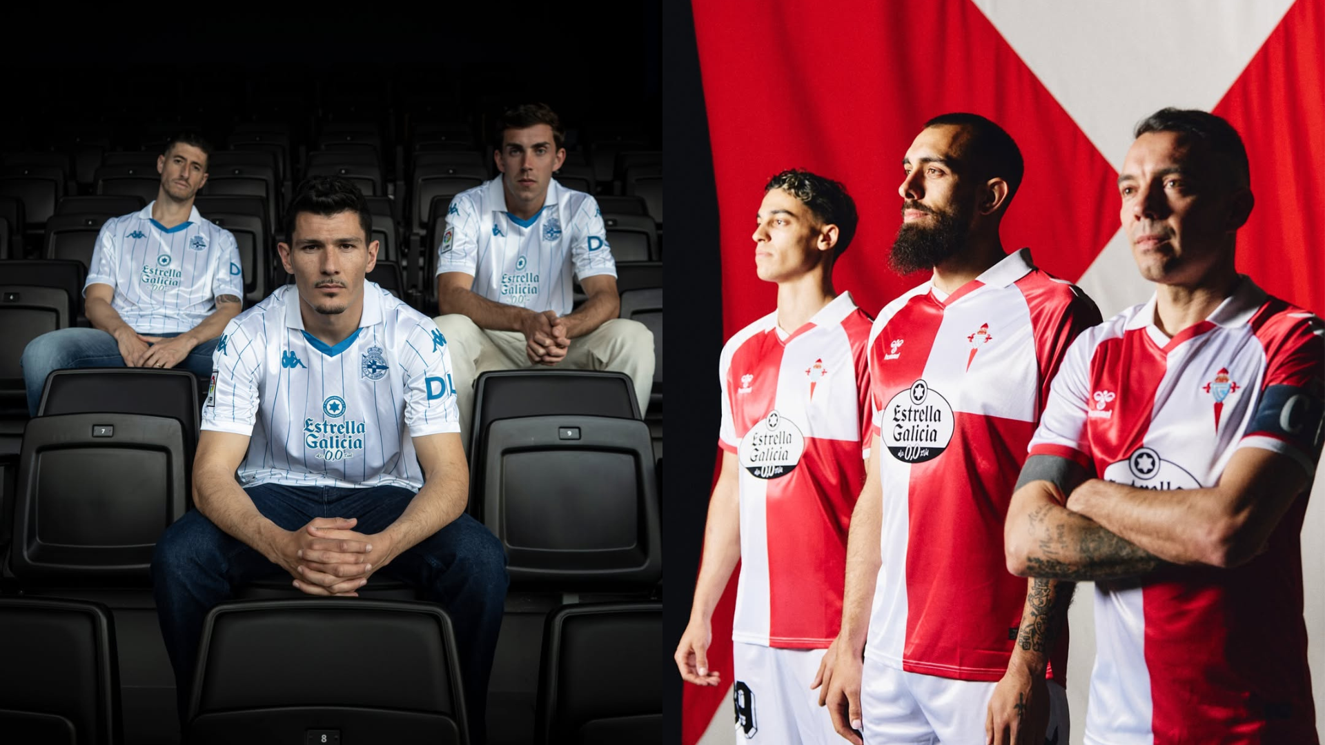 Camisetas retro del RC Deportivo y RC Celta