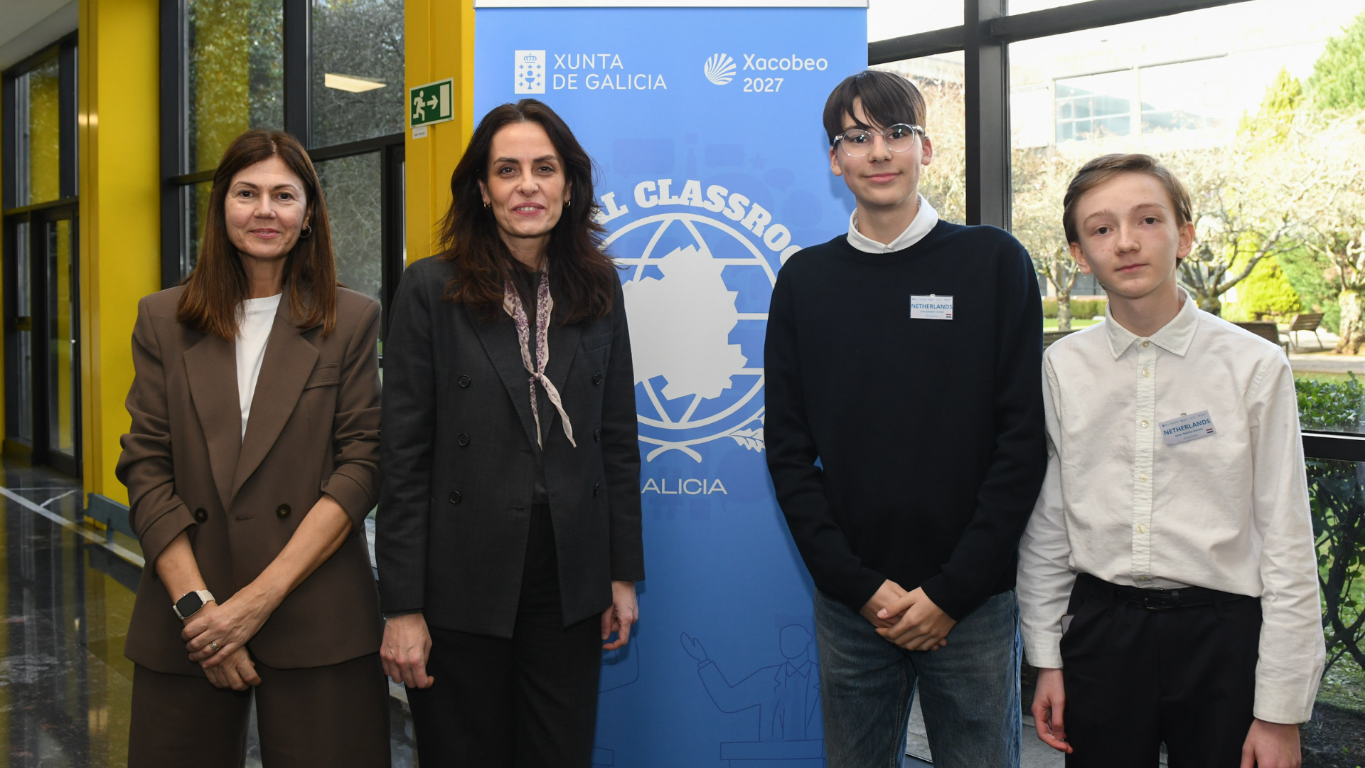 Lois Queijeiro Varela y Omar Badriev Gazizov, alumnos del Instituto Plurilingüe de Elviña