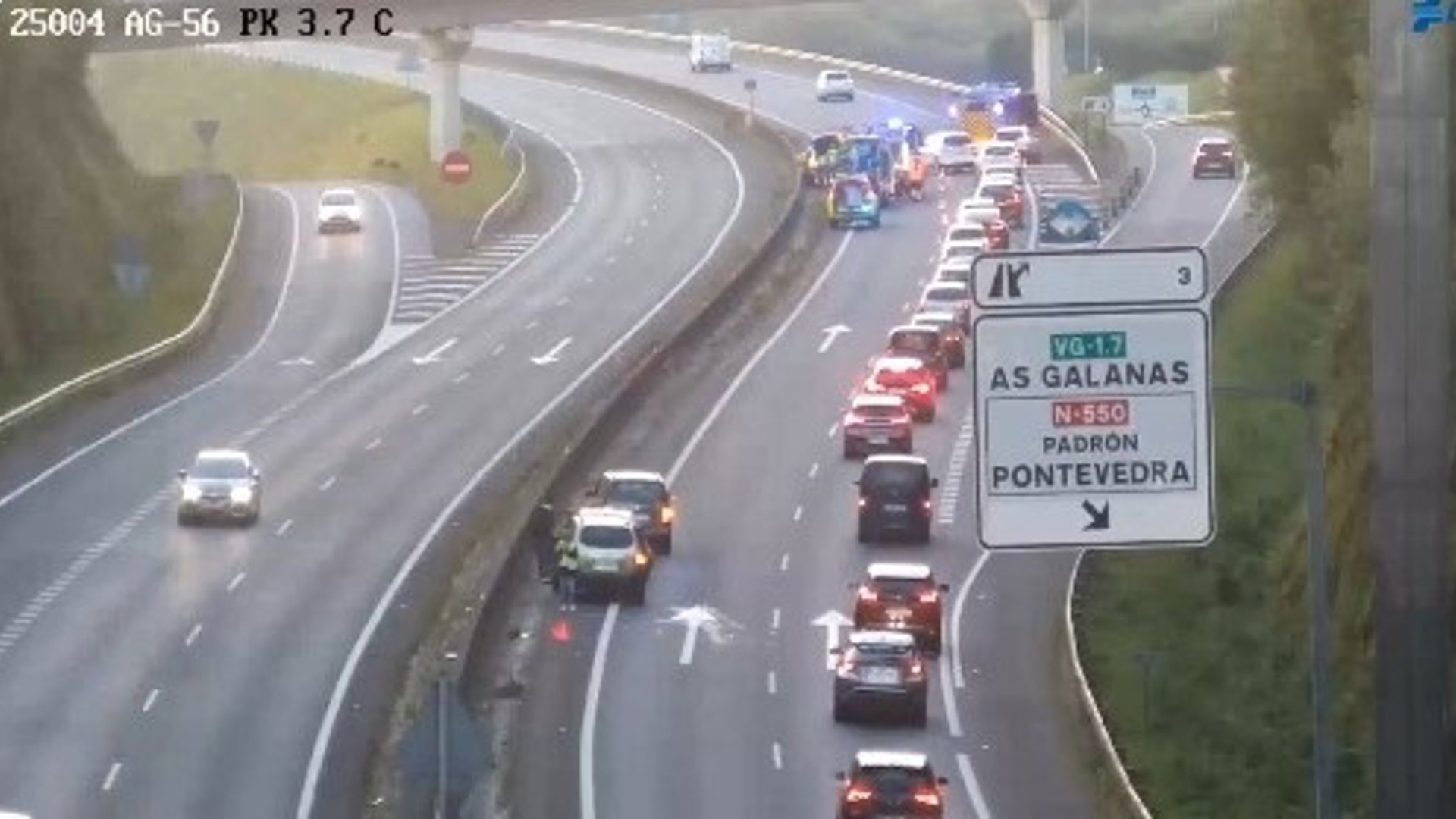 Accidente AG-56 colisión alcanc