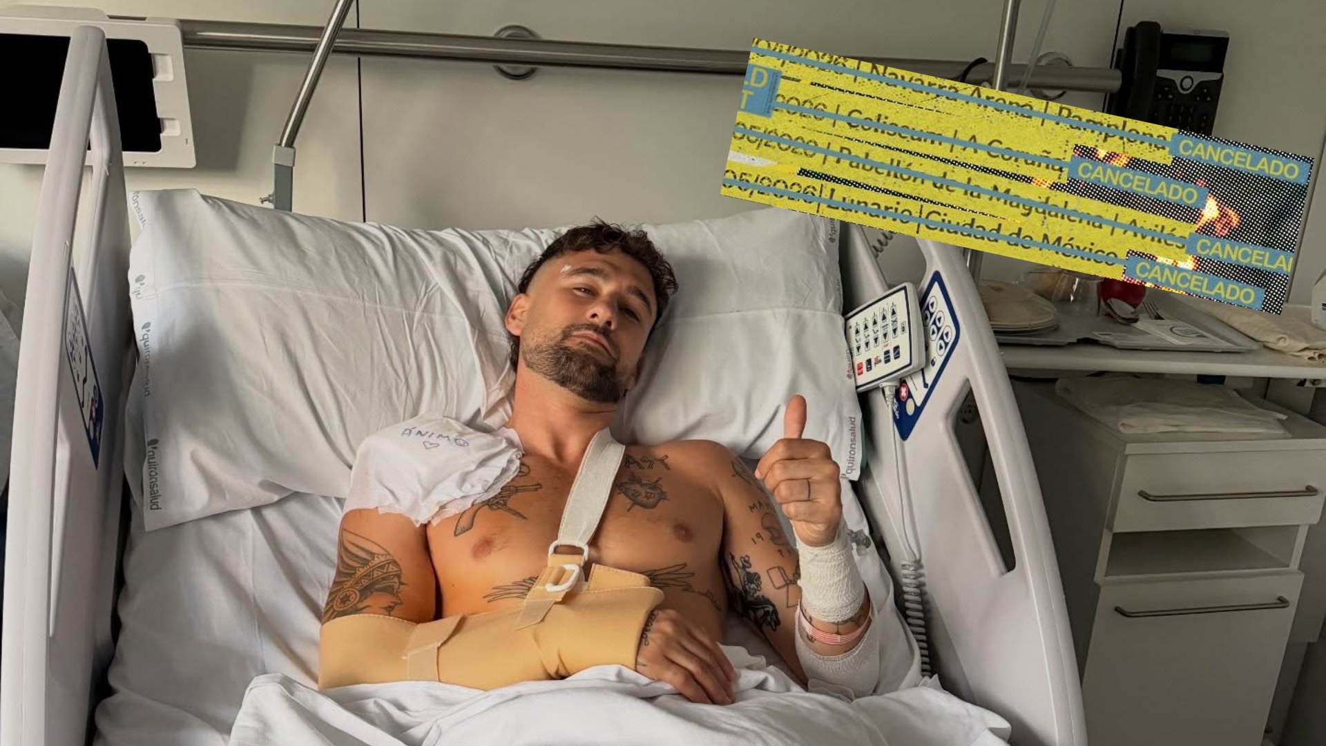 Dani Fernández lesión hombro concierto Coruña