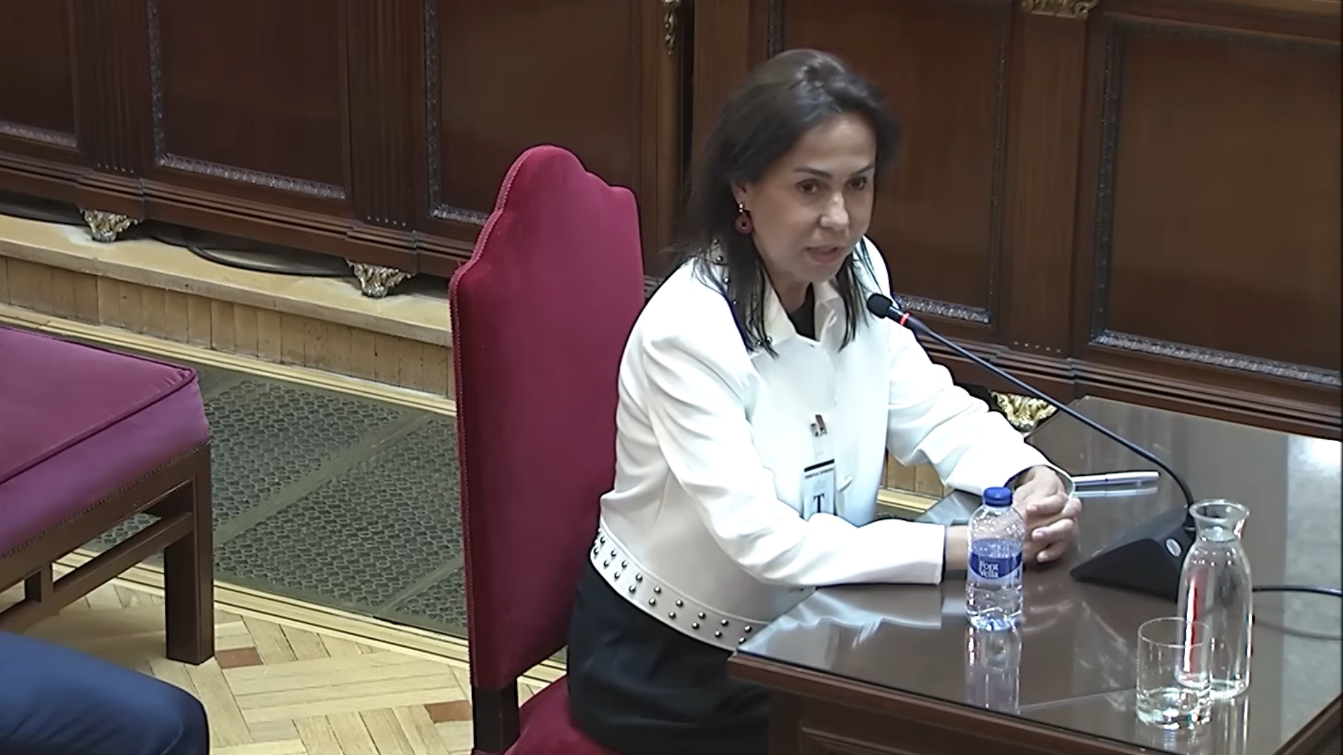 La expresidenta de ADIF Isabel Pardo de Vera durante el juicio.