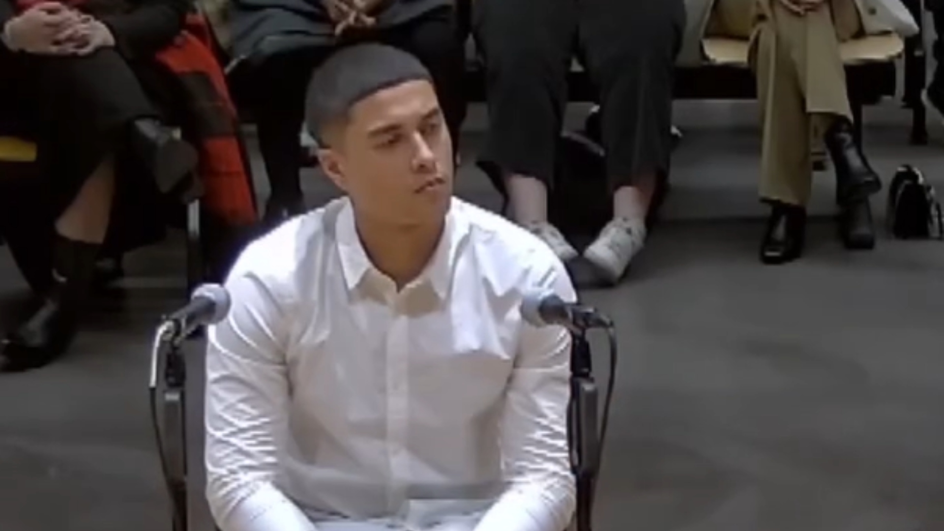 Kaio Amaral, uno de los condenados por el asesinato de Samuel Luiz, durante el juicio