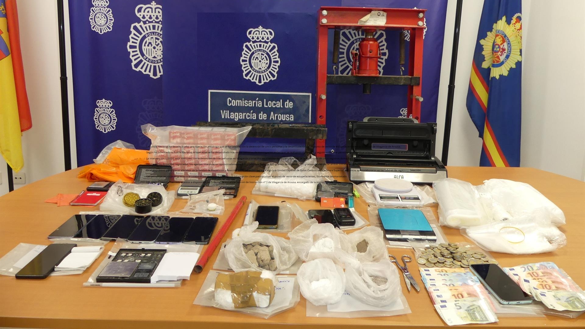 Policía Nacional Vilagarcía heroína cocaína