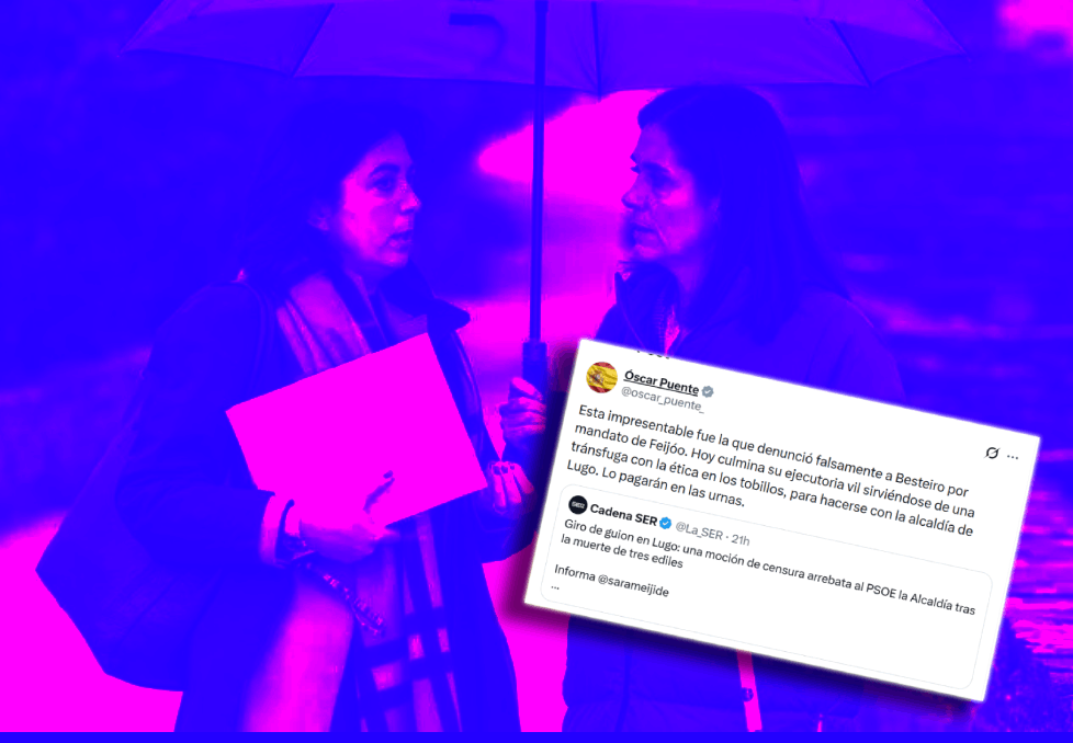 Puente vincula el cambio de gobierno en Lugo con el caso que mantuvo a Besteiro fuera de la política durante casi una década.