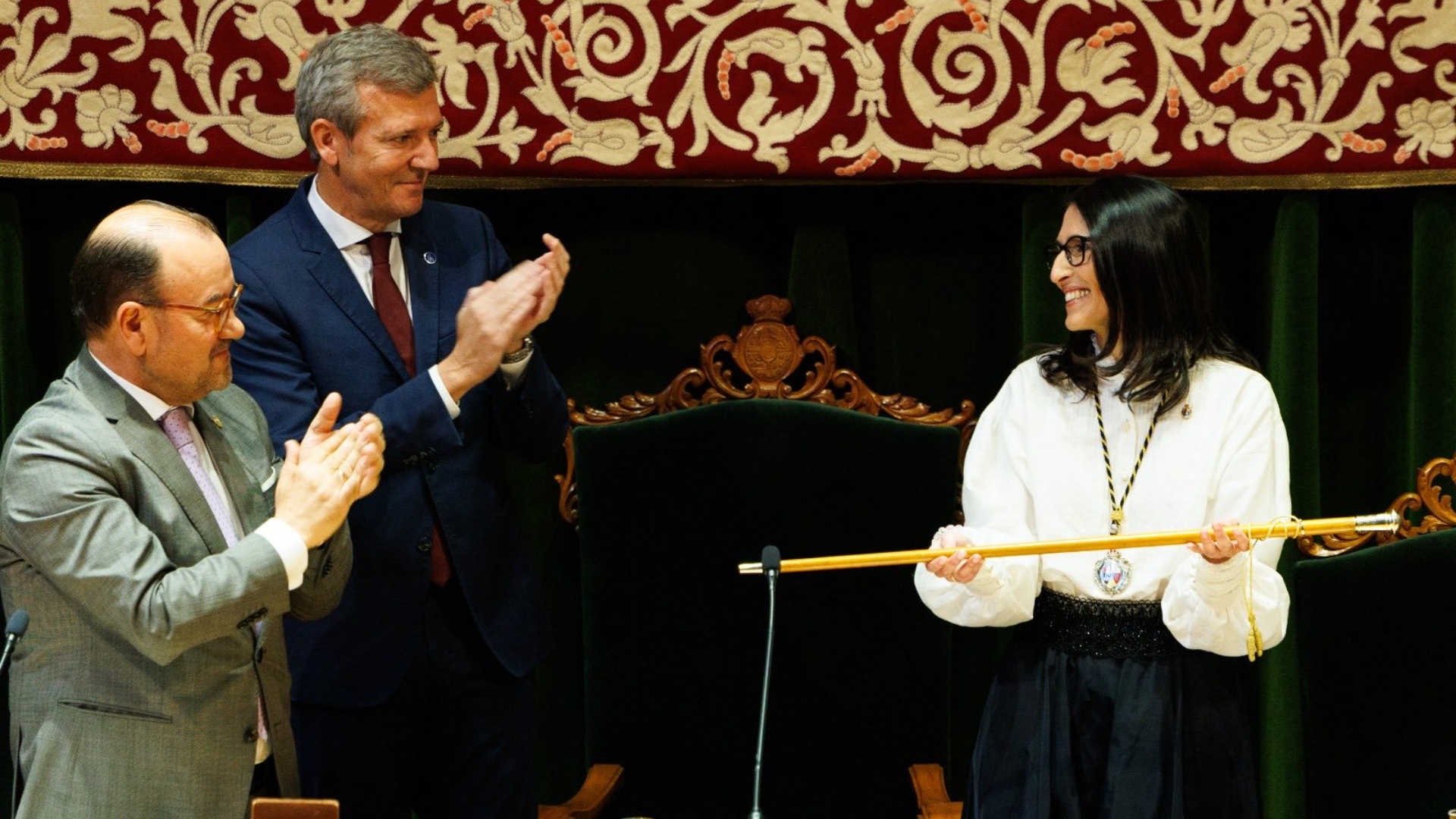 Rosa Crujeiras reitora rectora Universidade de Santiago de Compostela USC Alfonso Rueda Antonio Lópe