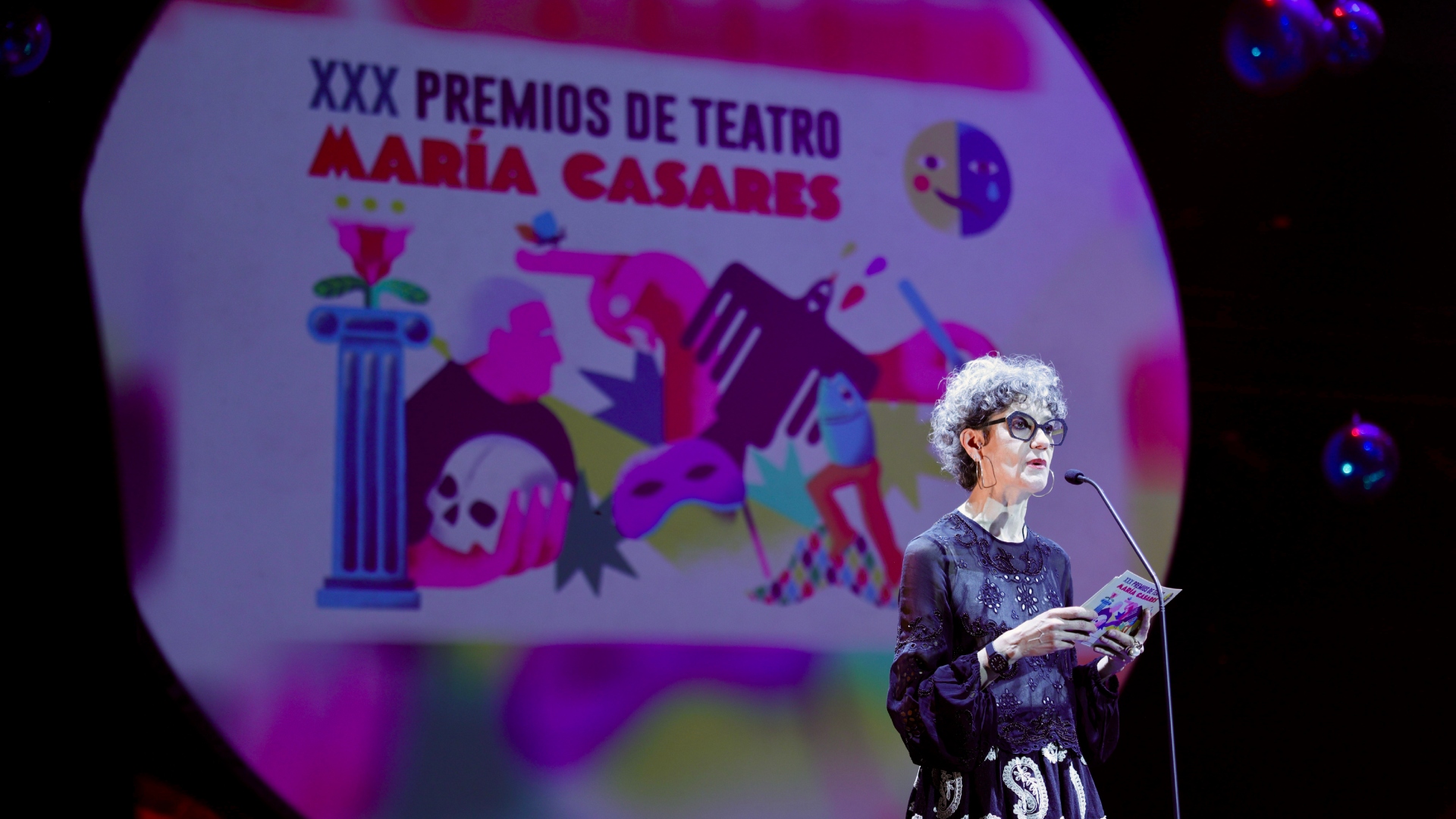 A presidenta da Asociación de Actores e Actrices de Galicia (AAAG), Eva Fórneas, urante os XXX Premios de Teatro María Casares | CEDIDA