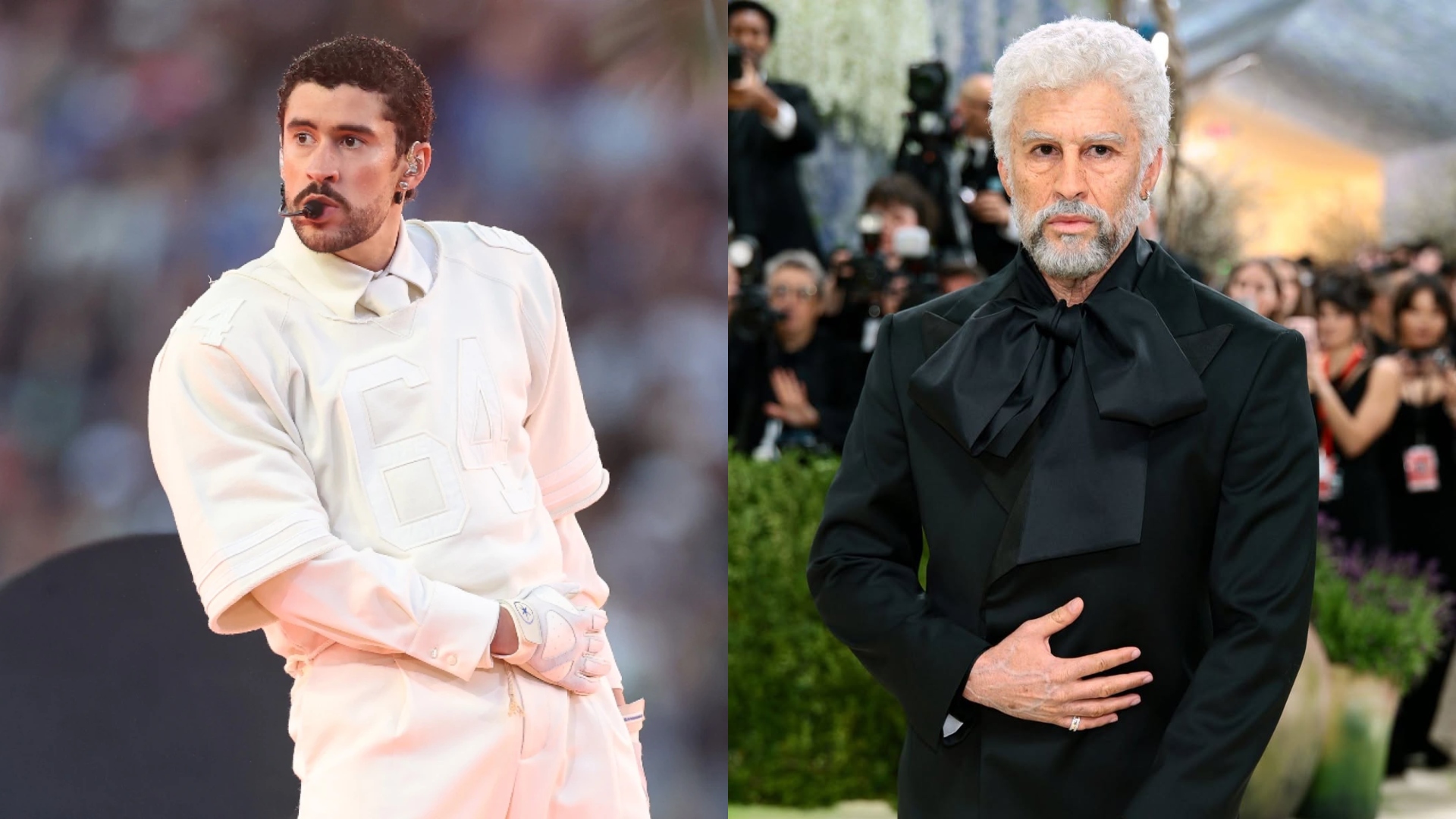 Bad Bunny vistiendo de ZARA en la Super Bowl 2026 y en la Met Gala | MET GALA / NFL