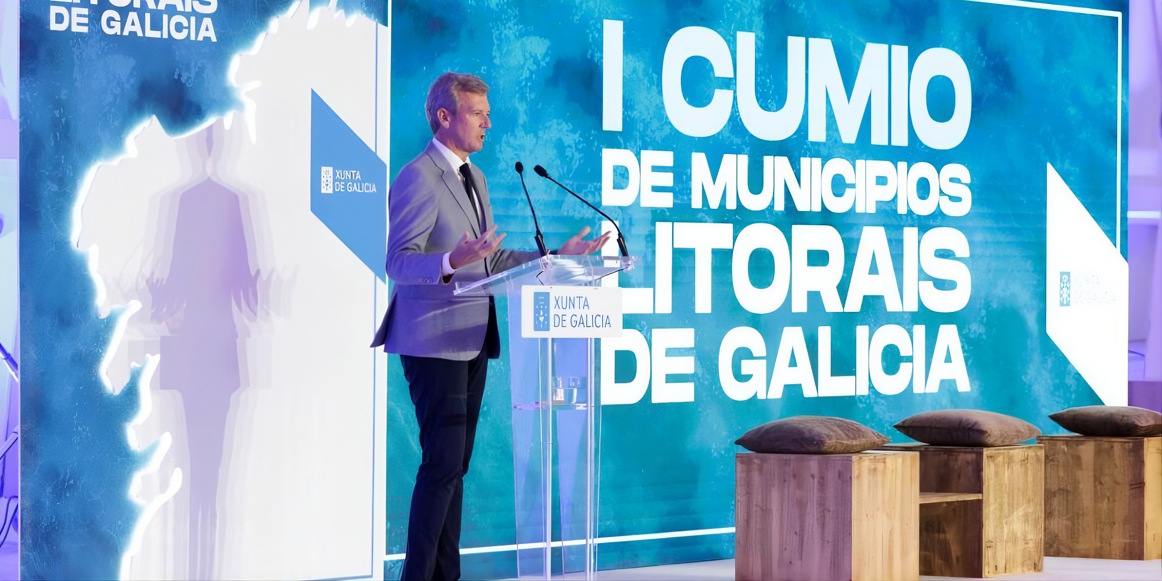 Alfonso Rueda durante la I de municipios litorais de Galicia | Xunta de Galicia