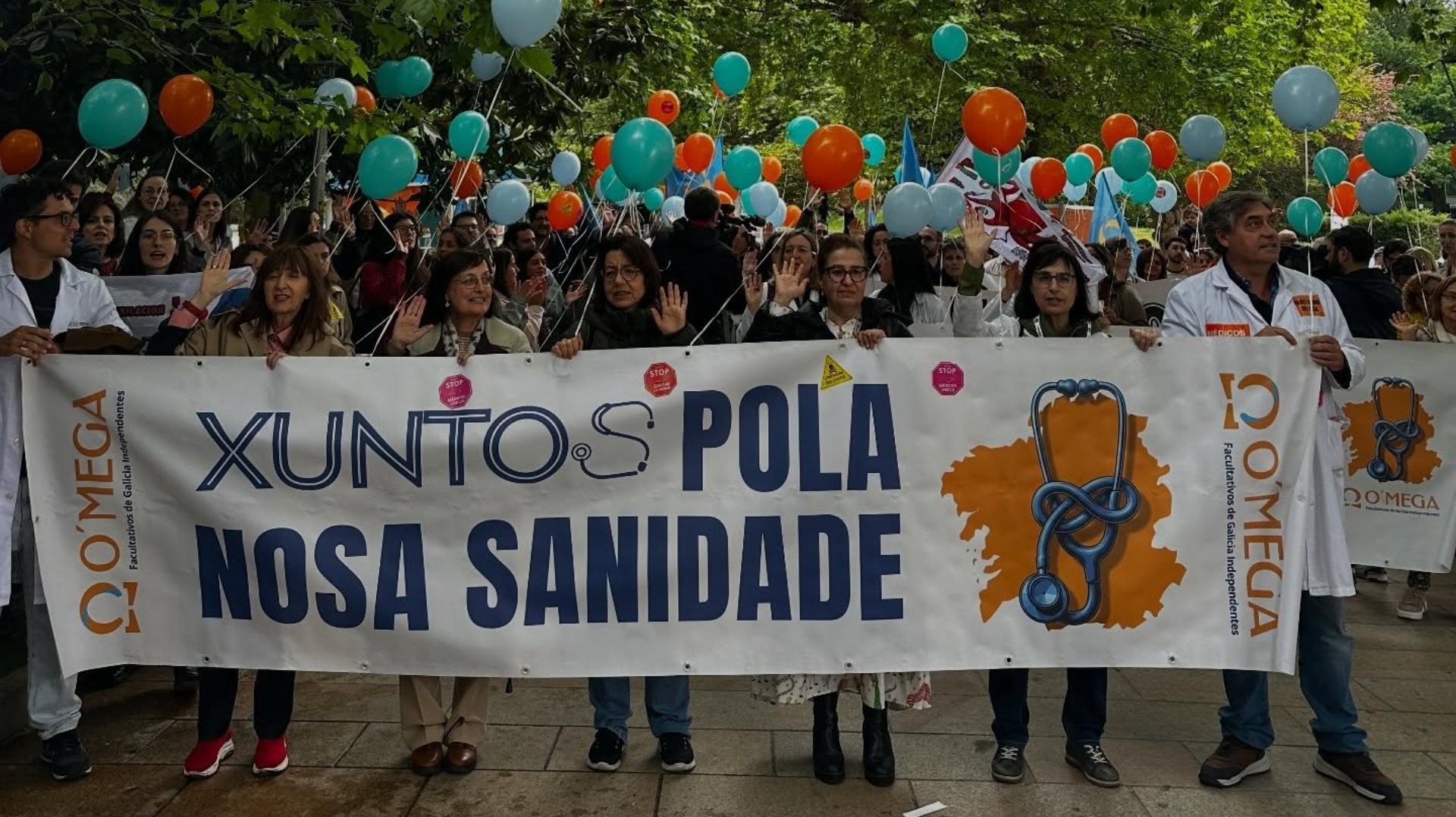 Manifestación sanidad O'Mega Sergas