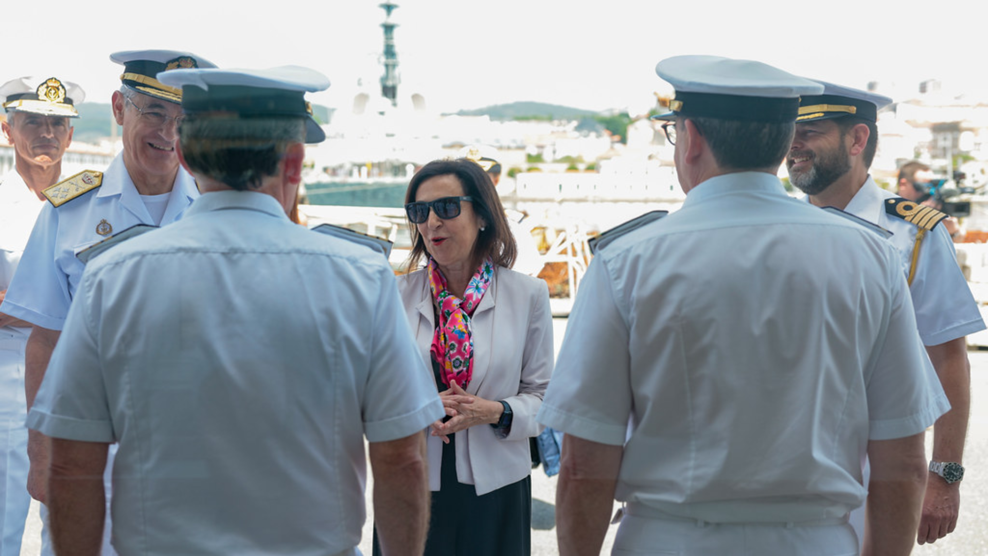 La Ministra de Defensa, Margarita Robles, durante su visita a Ferrol | Ministerio de Defensa