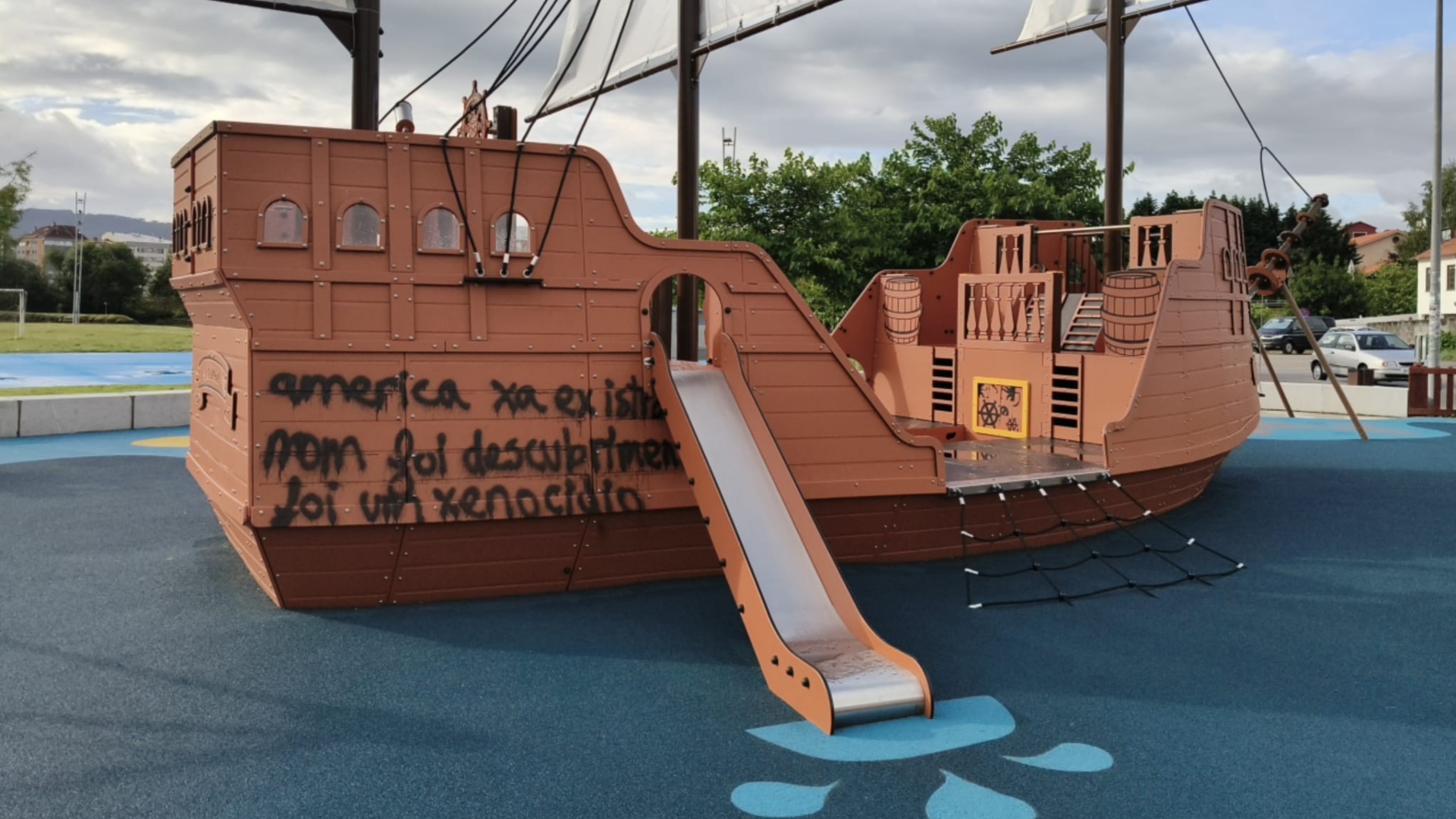 Parque de Ánkar parque infantil Cristobal Colón Poio