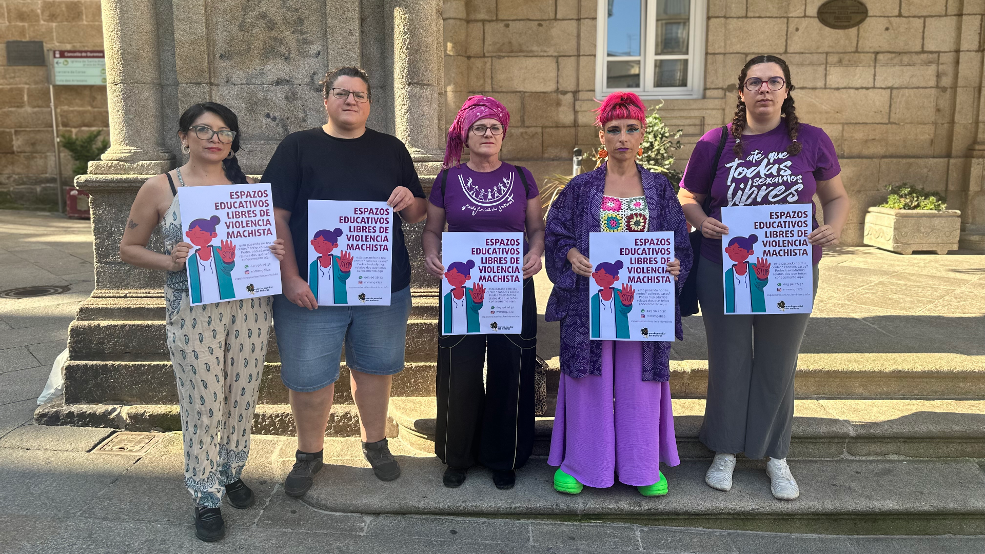 Marcha Mundial das Mulleres durante a presentación da campaña en Ourense | mmmgaliza