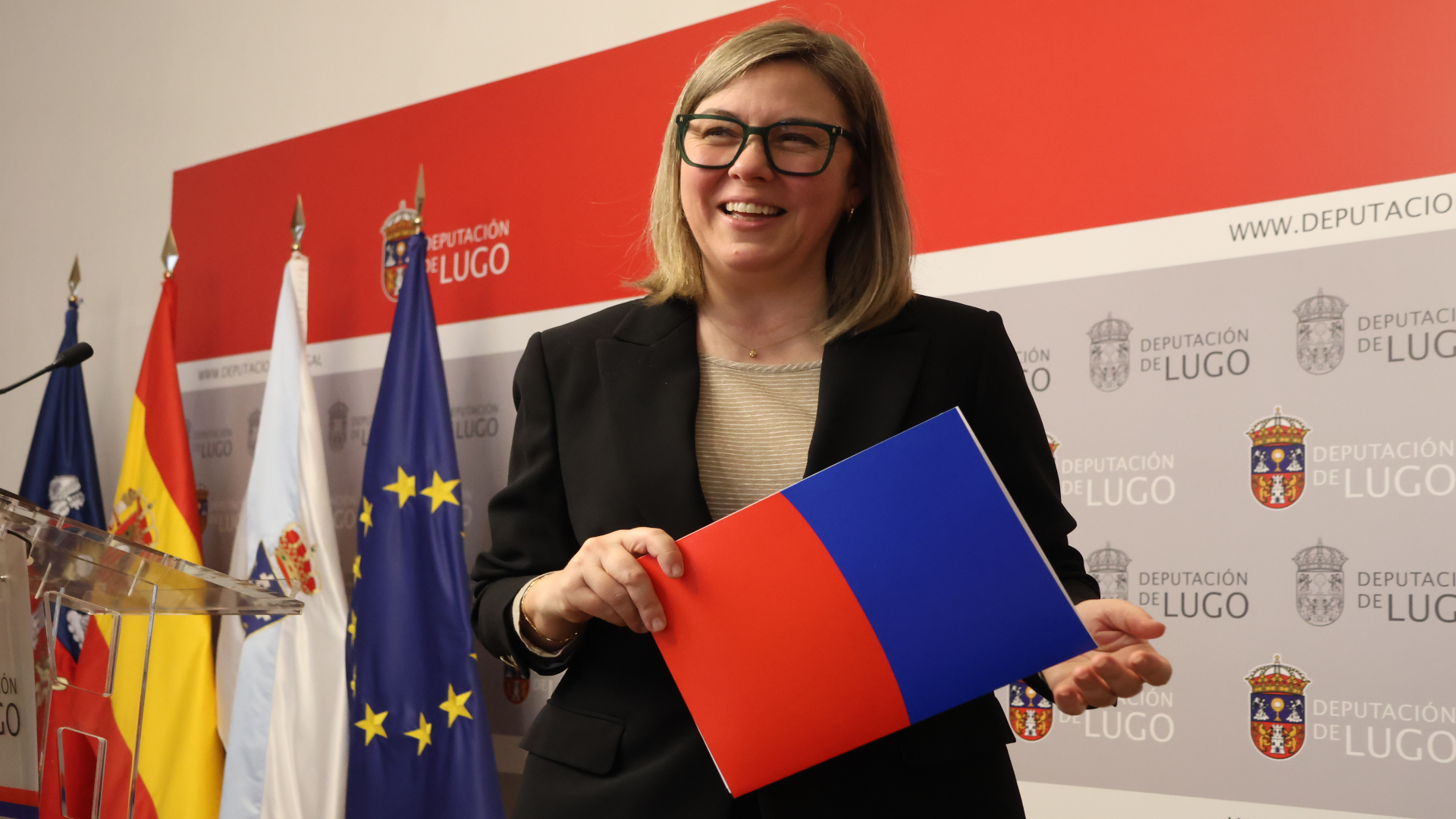 Pilar García Porto, Deputada Provincial do PSdeG-PSOE, tras a Xunta de Goberno | Deputación de Lugo